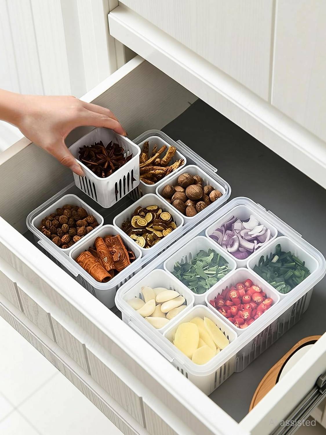 AK10ZONE Plastic Fridge Container  - 2200 ml