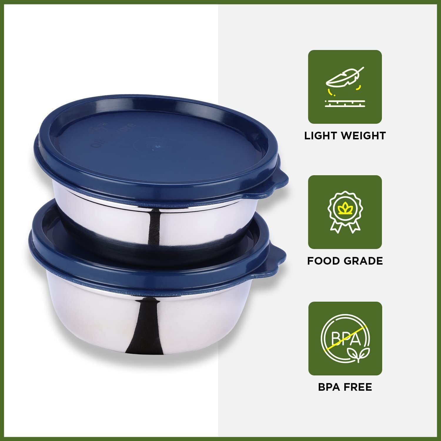 Image of Oliveware Steel Utility Container - 500 ml