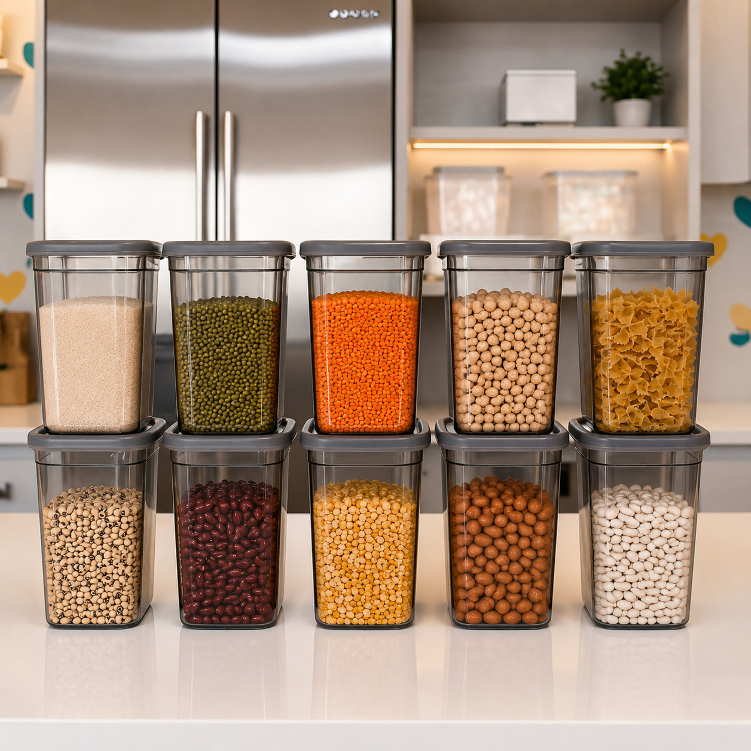 Image of DXDT 6 Compartments PLASTIC Food Coantainer Organizer Box 1100ml