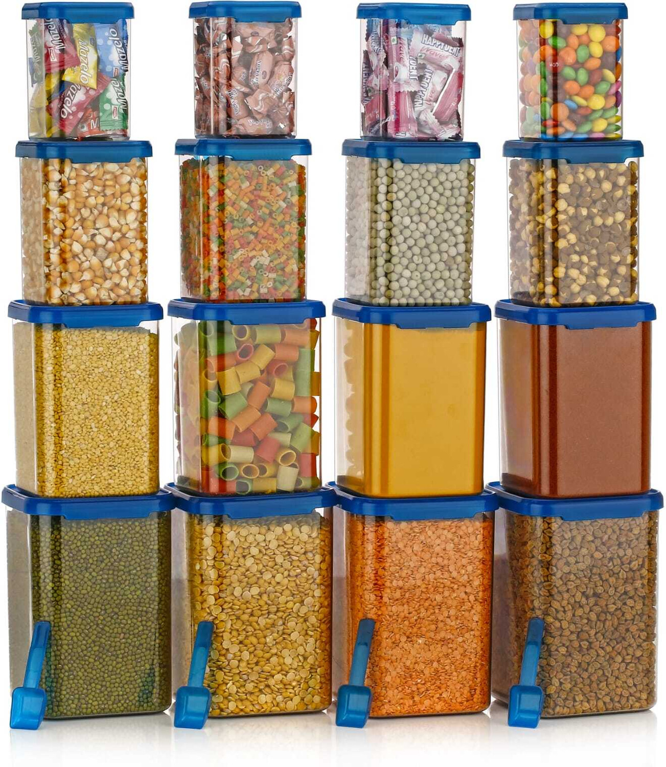 Image of Defex Plastic Grocery Container - 1400 ml, 900 ml, 650 ml, 350 ml