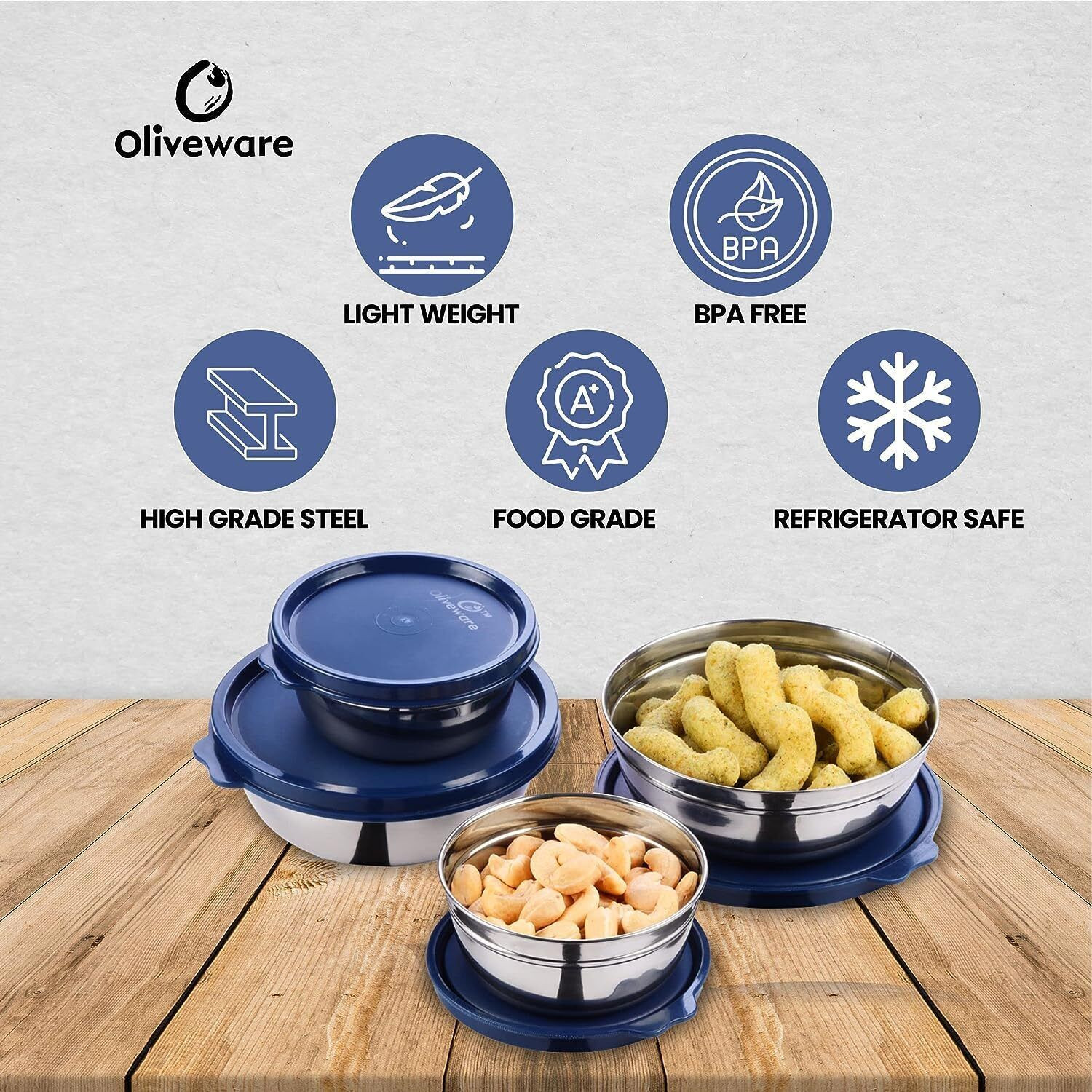 Image of Oliveware Steel Utility Container - 1400 ml