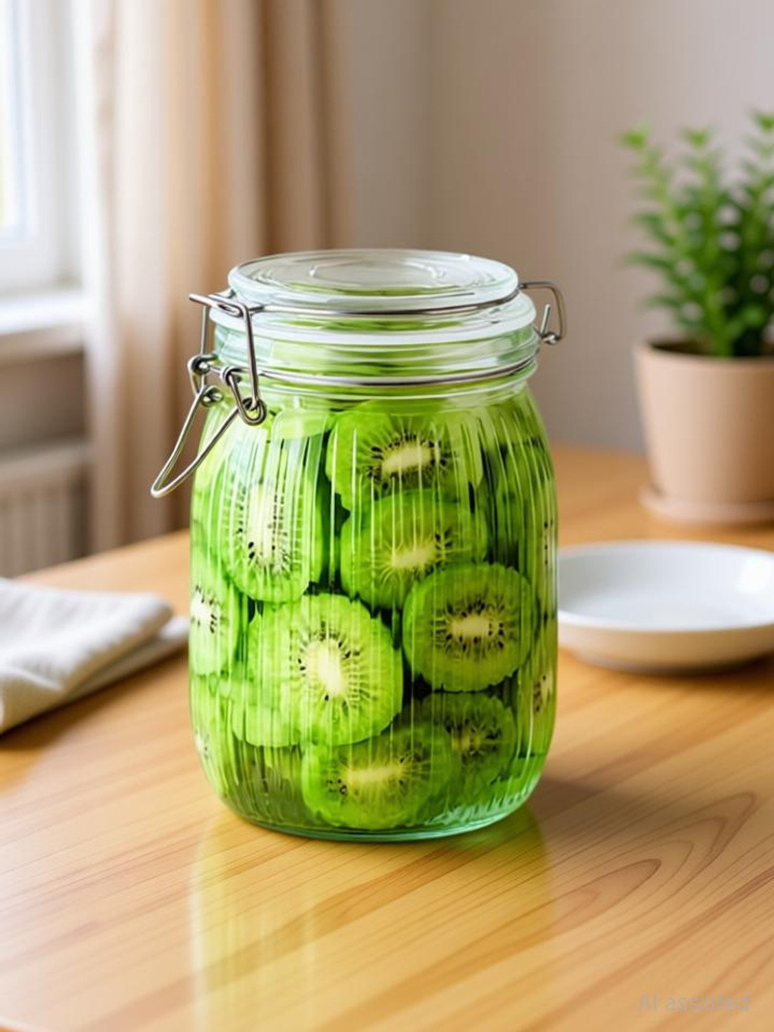 Image of GRACIOUS MART Glass Pickle Jar - 1000 ml