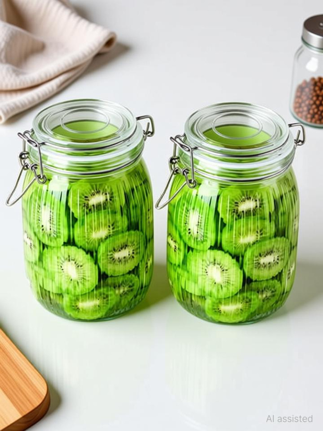 Image of GRACIOUS MART Glass Pickle Jar - 1000 ml