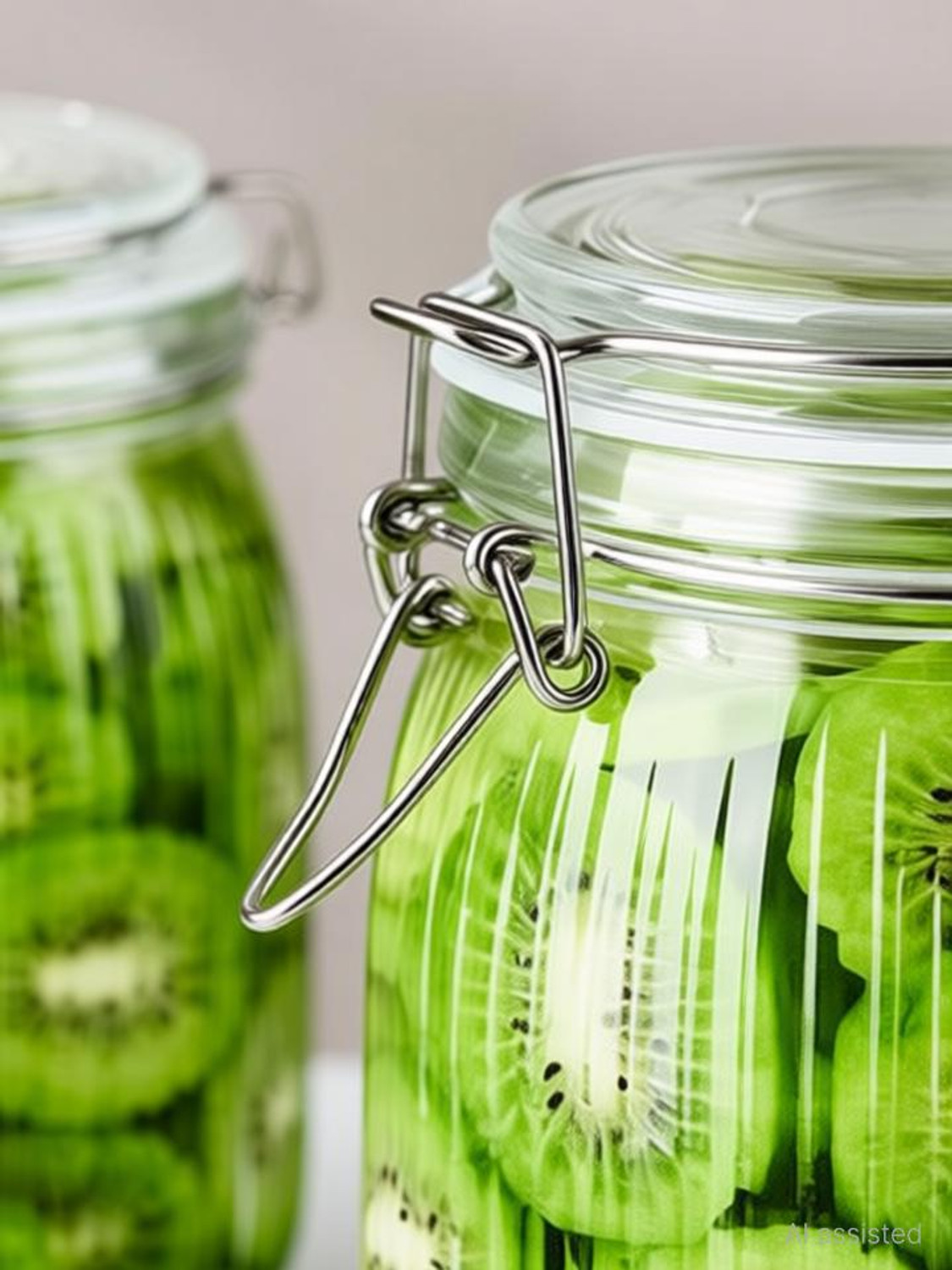 Image of GRACIOUS MART Glass Pickle Jar - 1000 ml