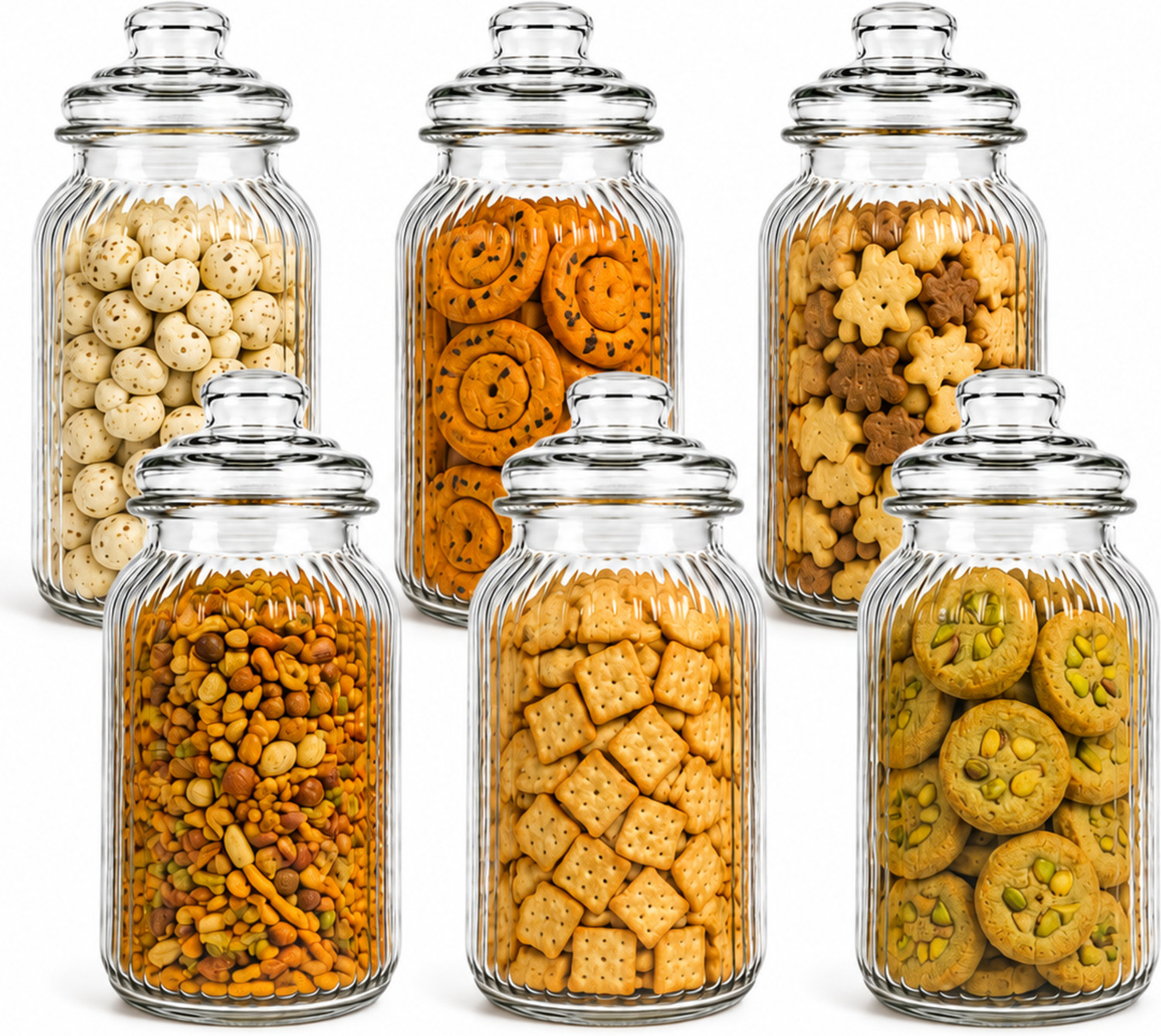 Image of GRACIOUS MART Glass Grocery Container - 1500 ml