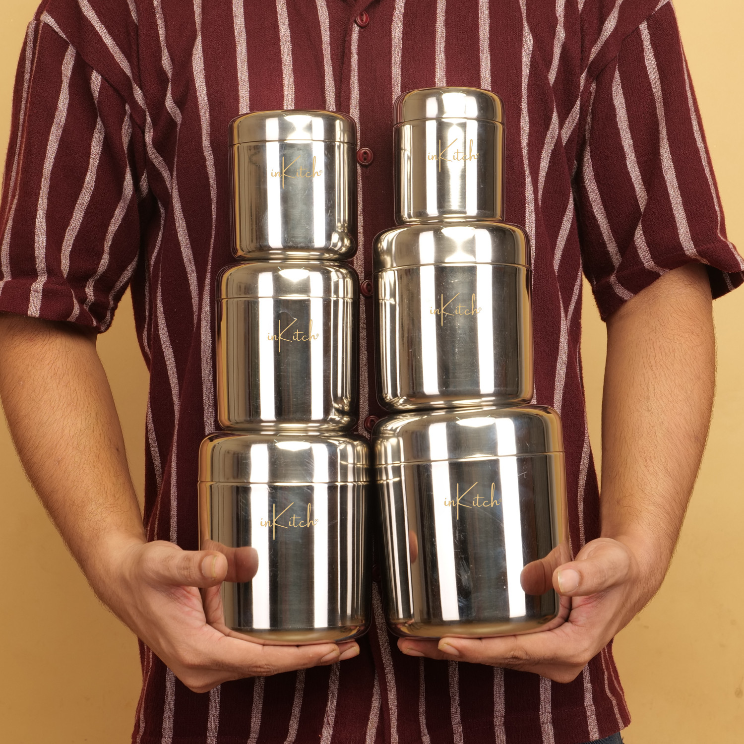 Image of inKitch Steel Utility Container - 320 ml, 500 ml, 650 ml, 950 ml, 1150 ml, 1600 ml