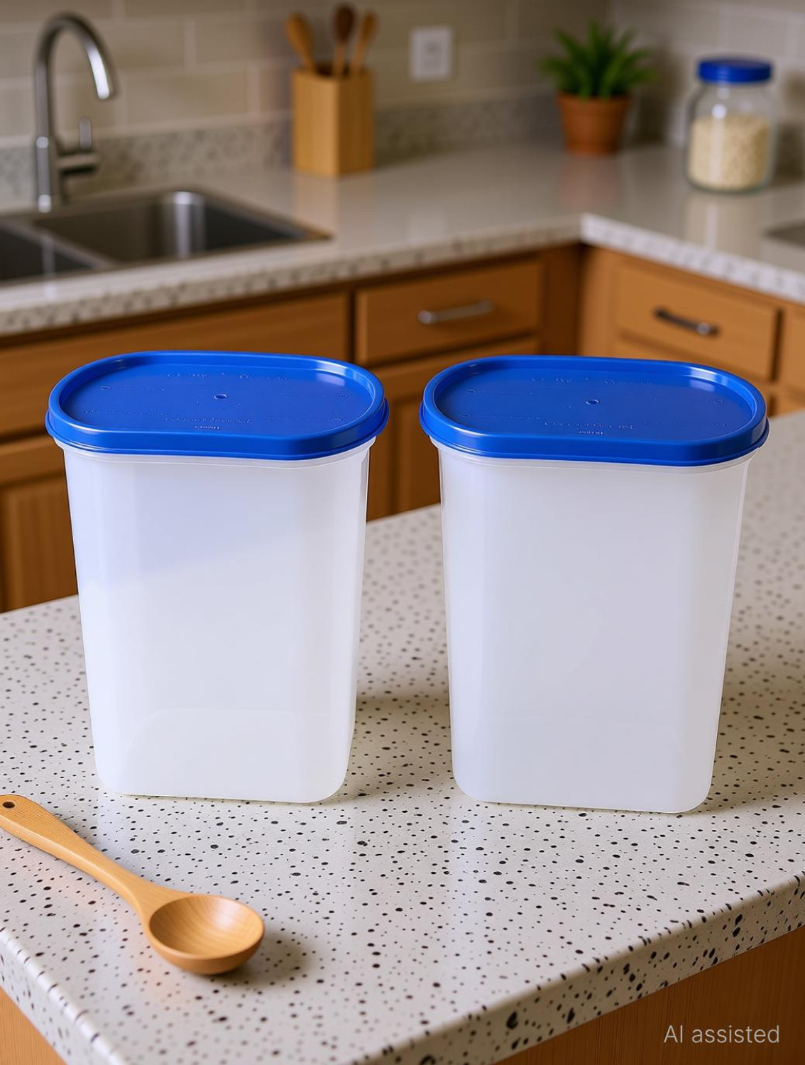 Image of Cutting EDGE Plastic Grocery Container - 2400 ml