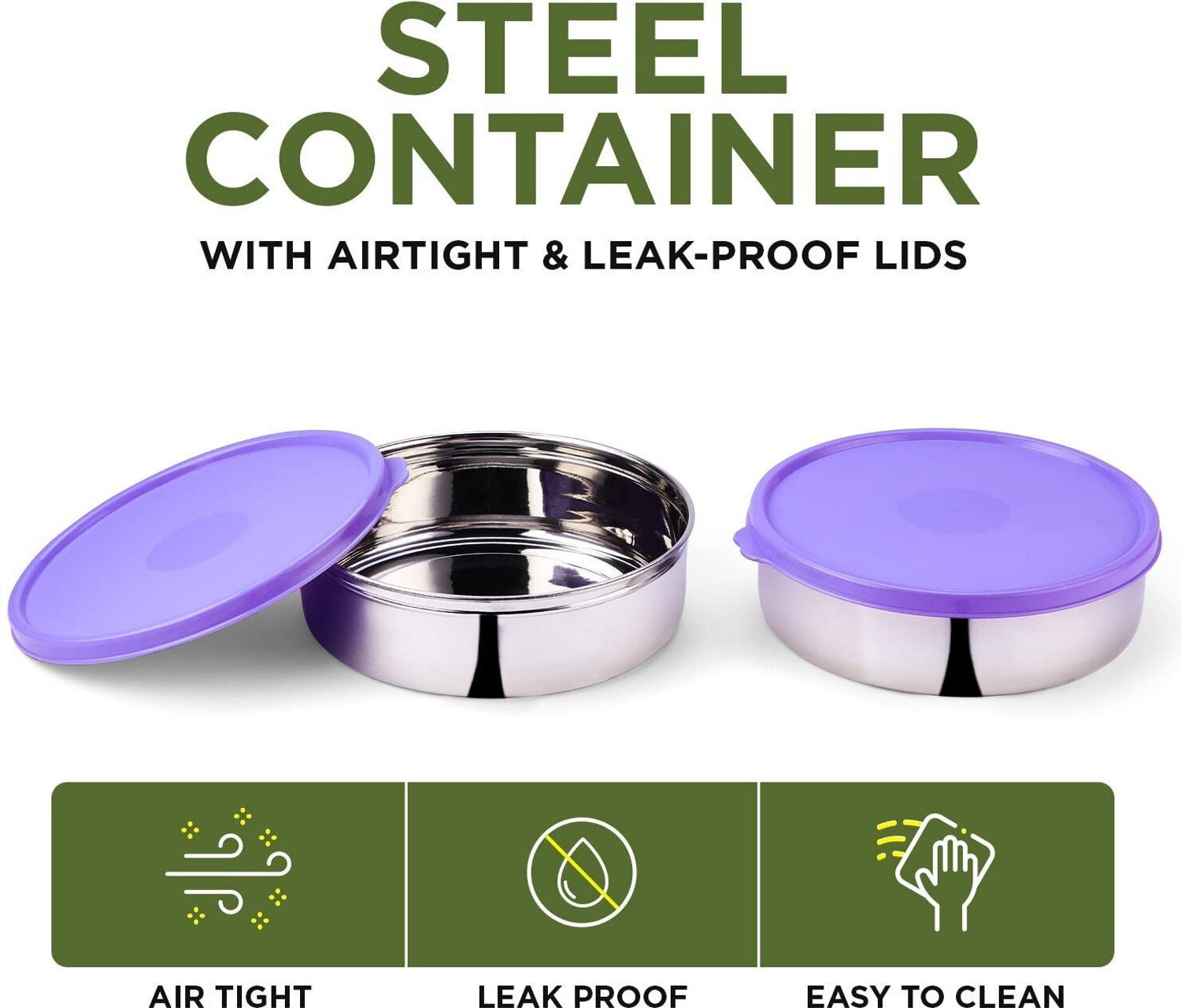 Image of Oliveware Steel Utility Container - 2000 ml