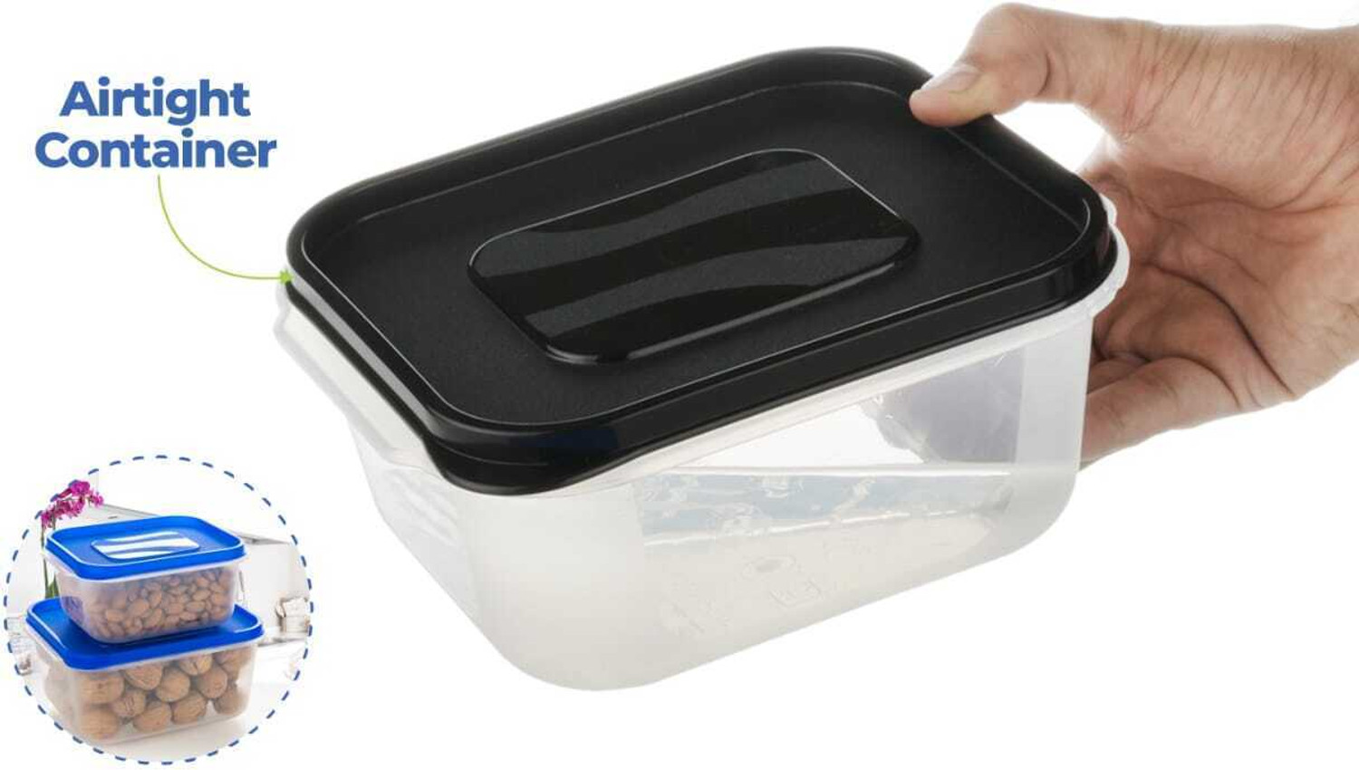 Image of Bimex Plastic Fridge Container - 600 ml, 1200 ml, 1800 ml