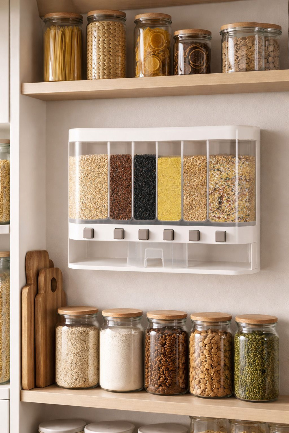Image of CLOUDHOME Polypropylene Cereal Dispenser - 10 kg (Transparent)