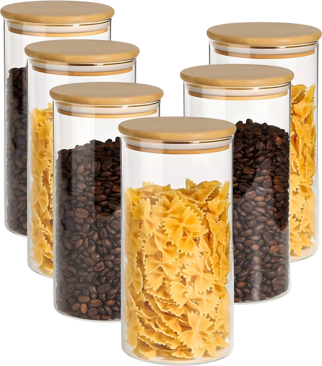 AshandRoh Glass Grocery Container - 1350 ml