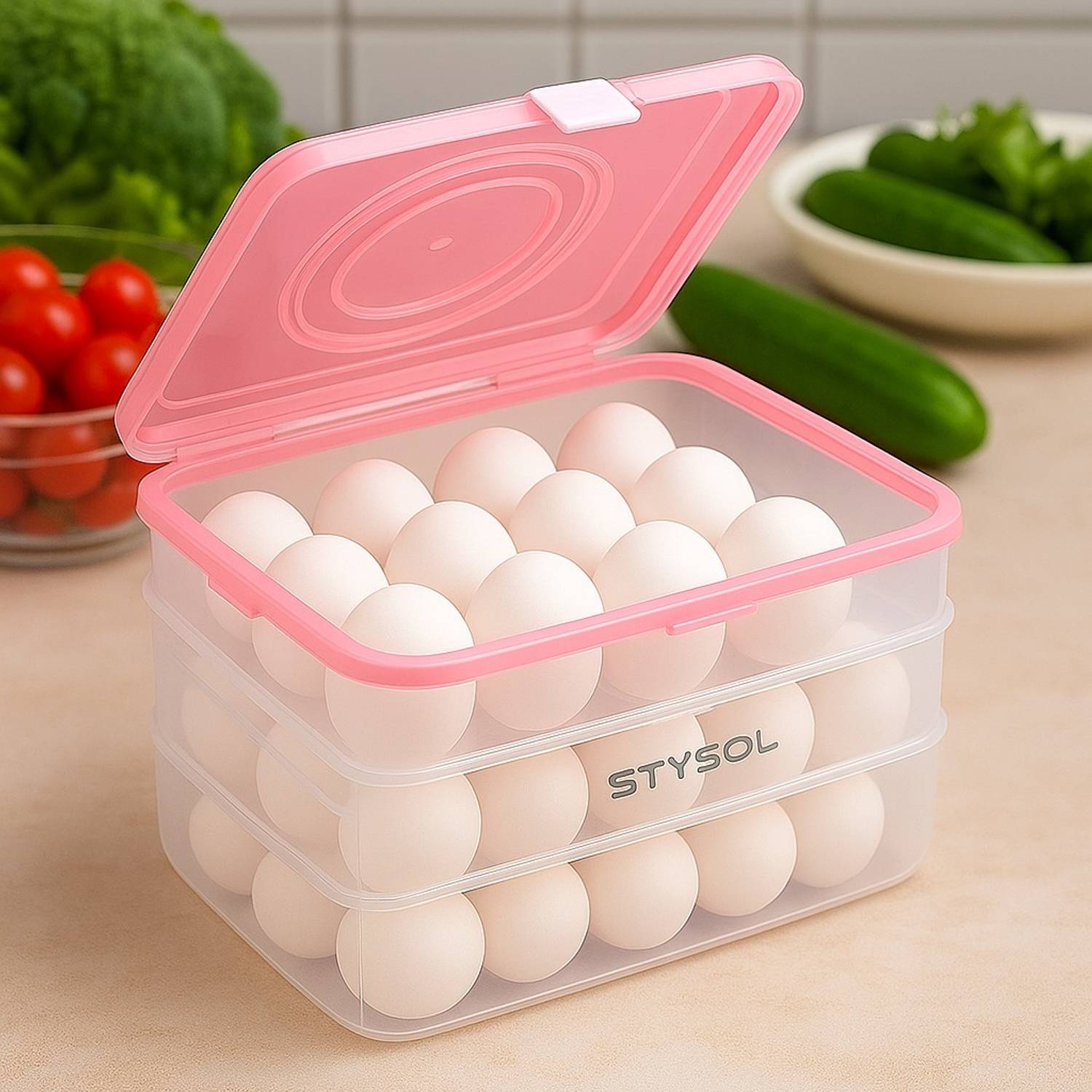 Stysol Plastic Egg Container - 3 dozen