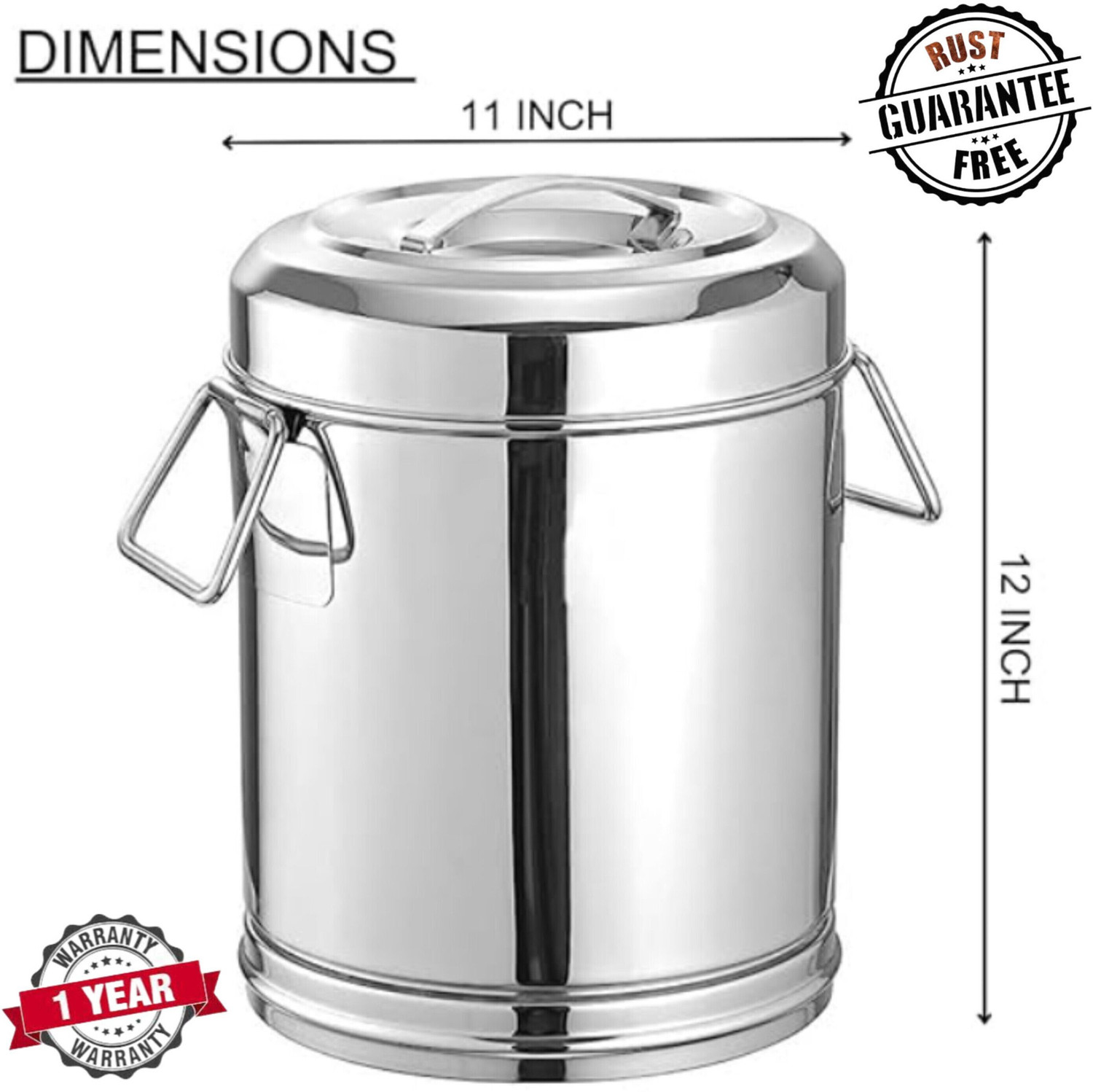 Image of ARGKW Stainless Steel Grocery Container - 29 L, 20 L, 10 L