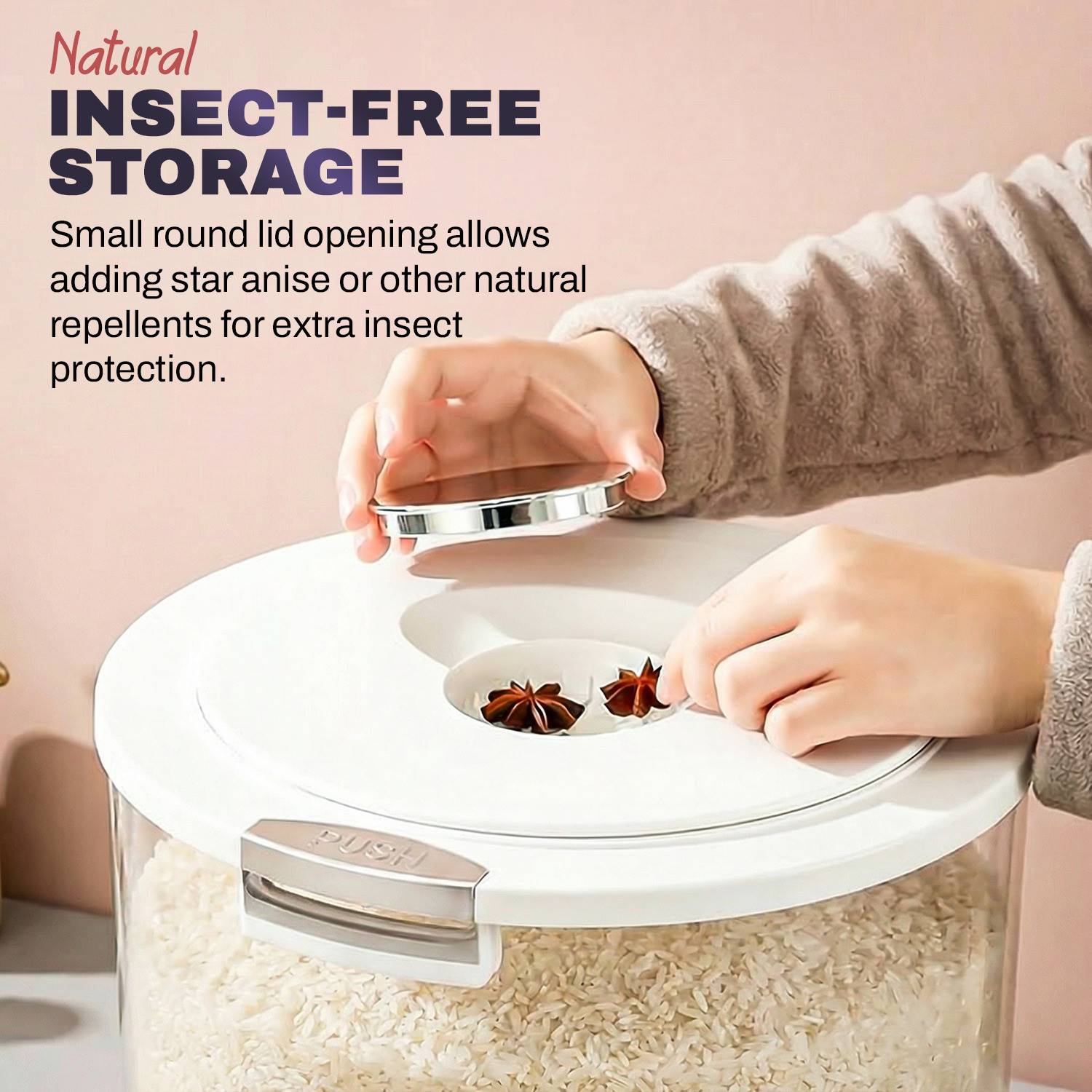 Image of MYOZ Polypropylene Cereal Dispenser - 10 kg