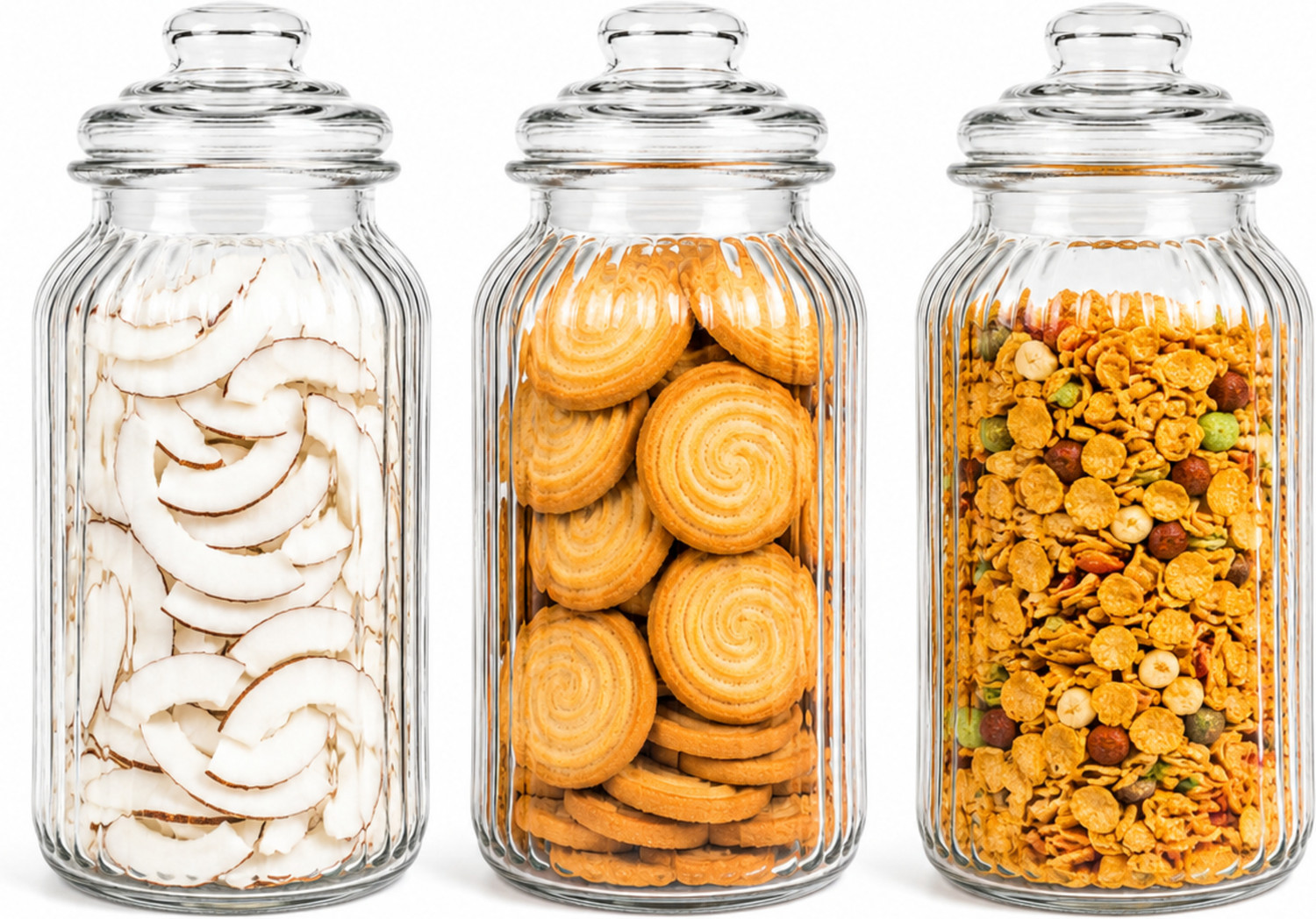 Image of GRACIOUS MART Glass Grocery Container - 1500 ml