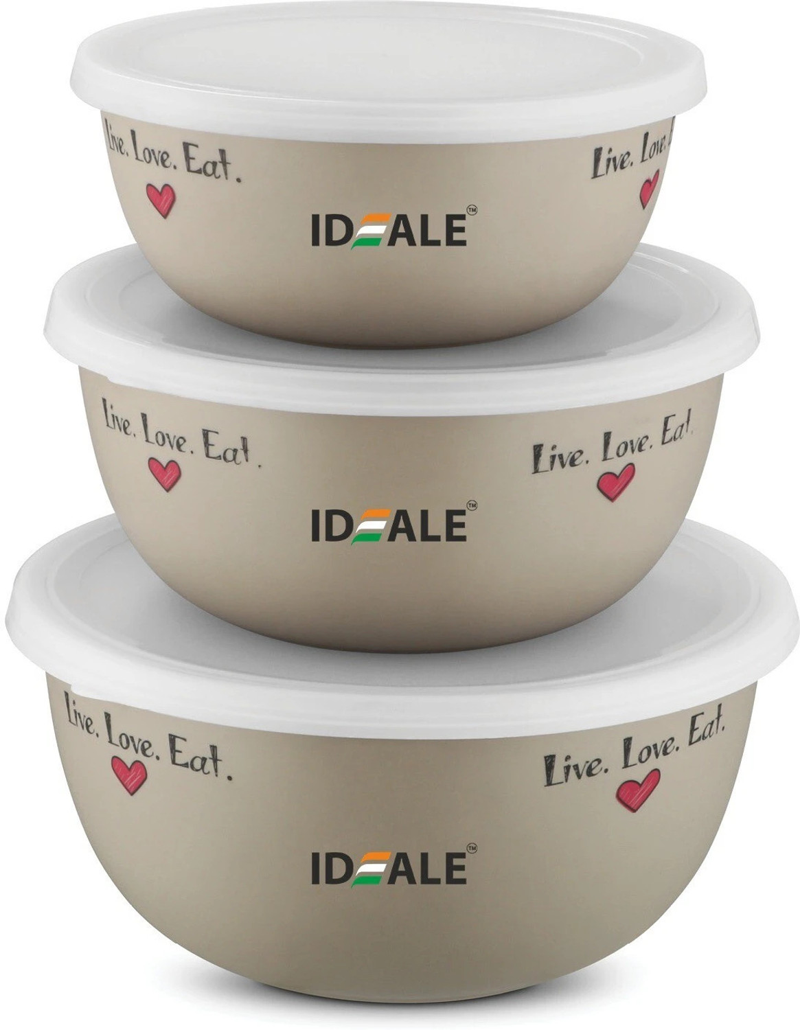 Image of Ideale Steel Fridge Container - 500 ml, 1250 ml, 750 ml