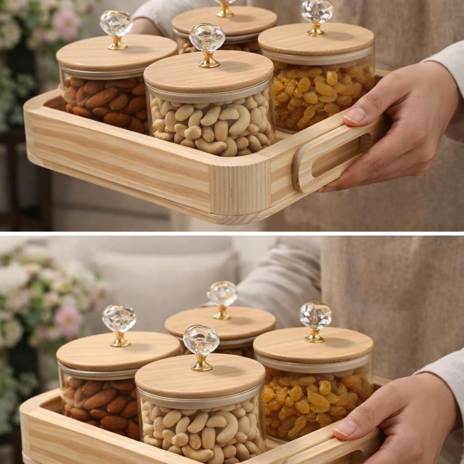 Image of The Elmas Store Glass Cookie Jar - 500 ml