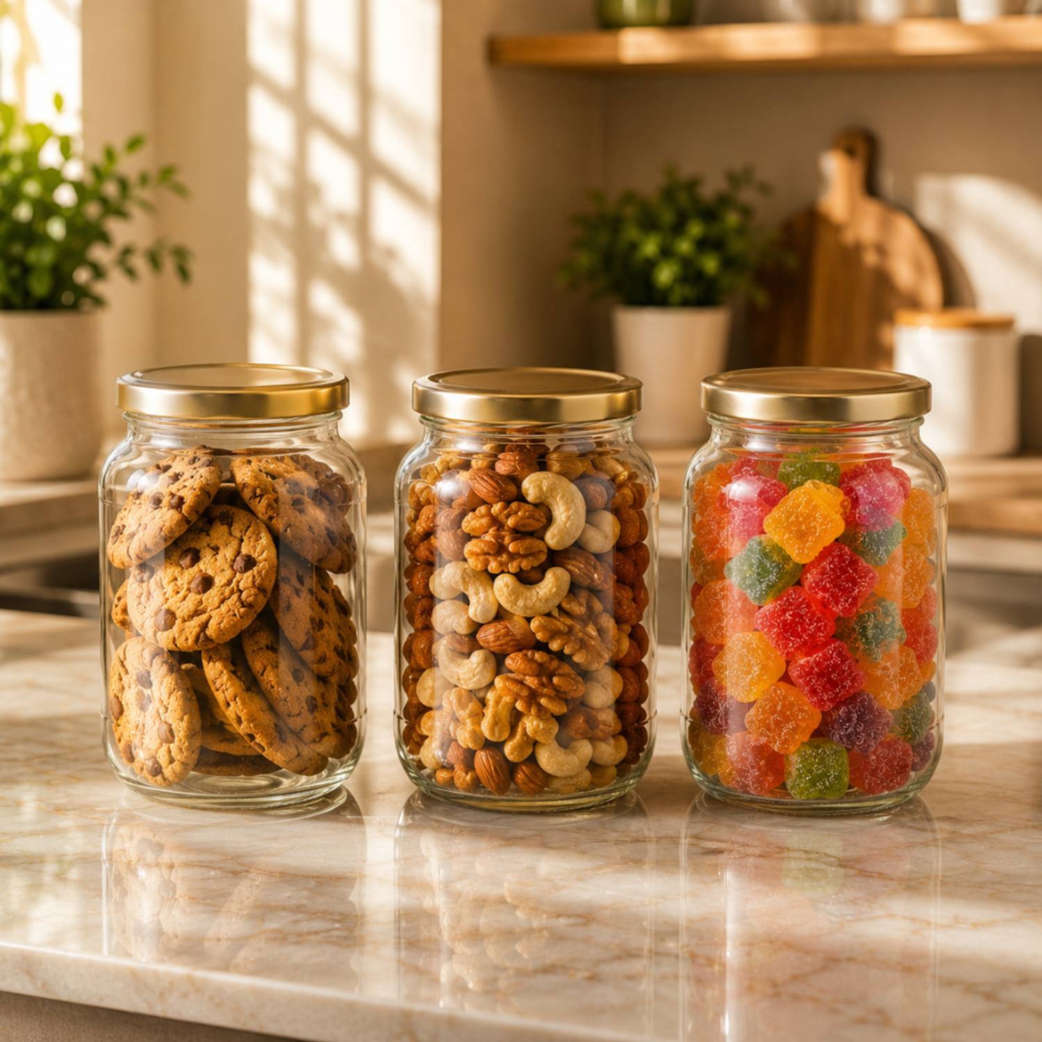 AAnami Glass Grocery Container  - 1000 ml