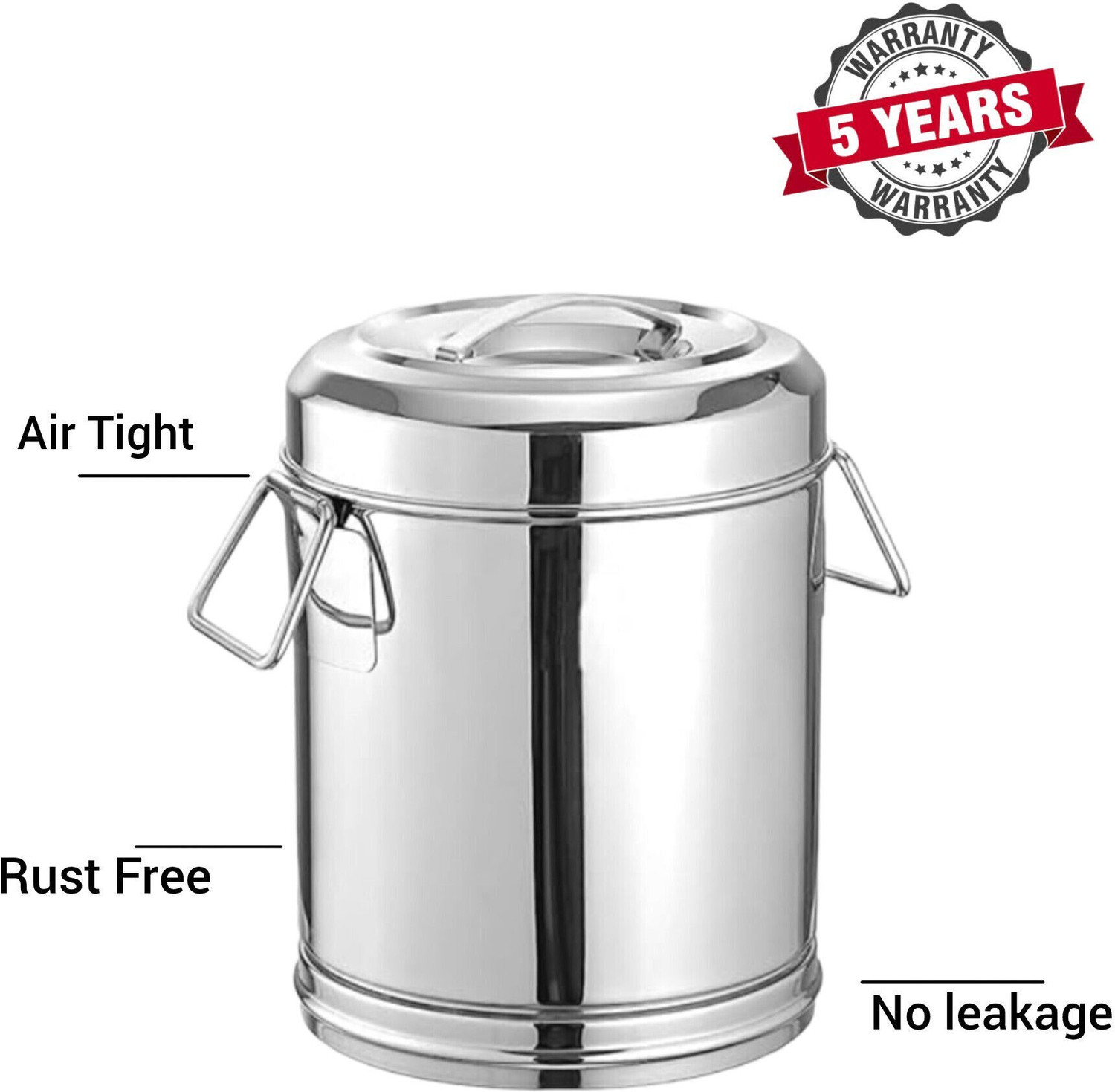 Image of ARGKW Stainless Steel Grocery Container - 29 L, 20 L, 10 L