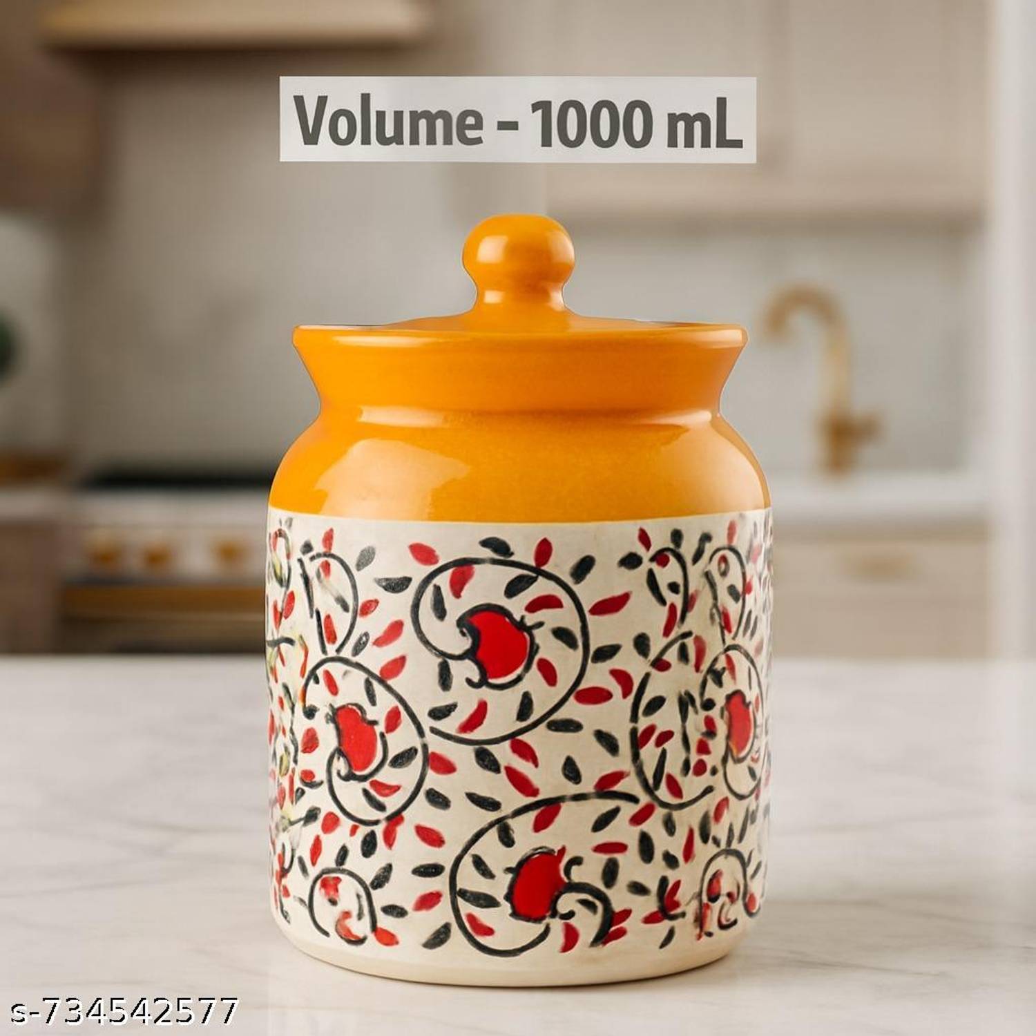 ARUINDUSTRIES Ceramic Pickle Jar - 1000 ml Price in India - Buy