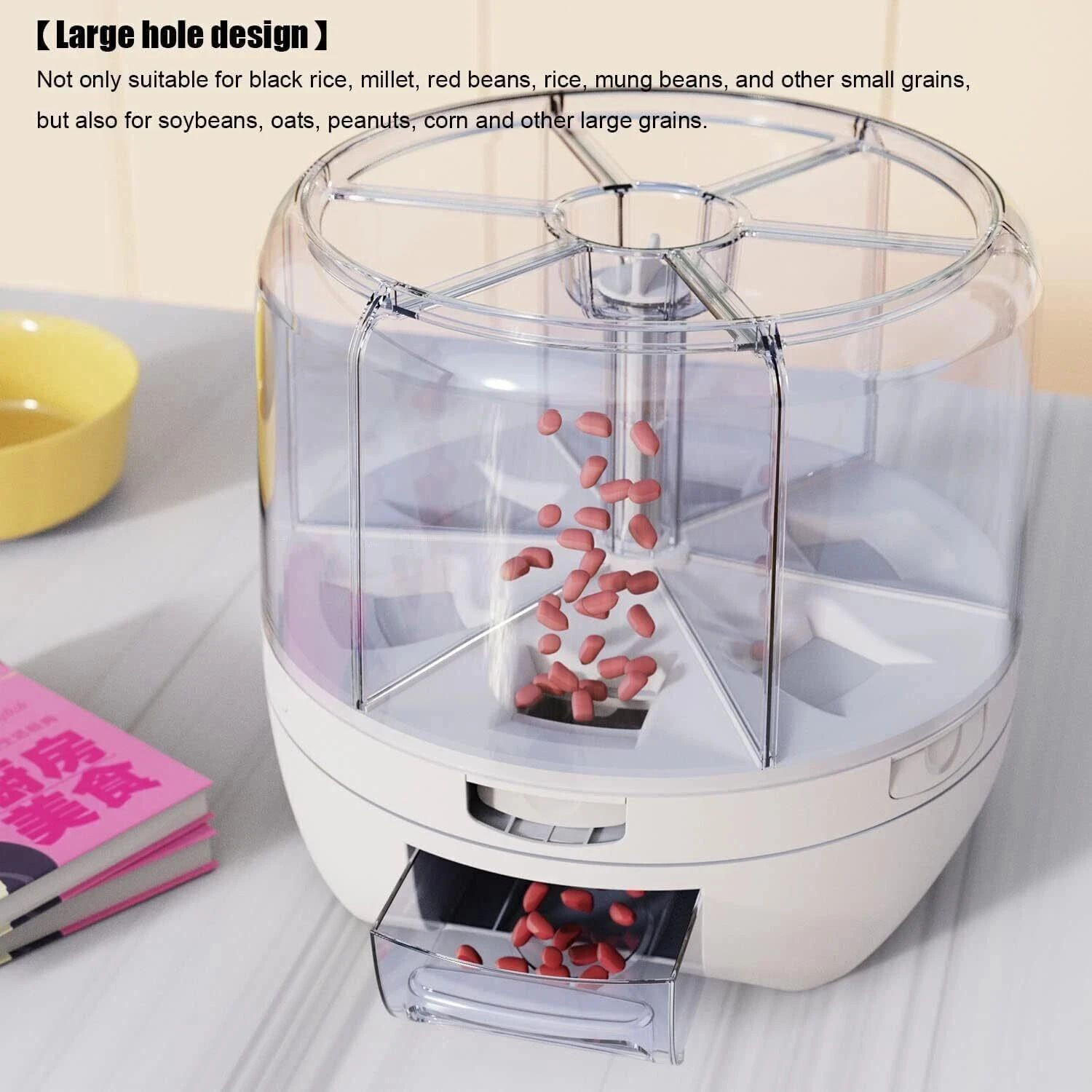 Image of MANTAVYA Polypropylene Cereal Dispenser - 6 kg