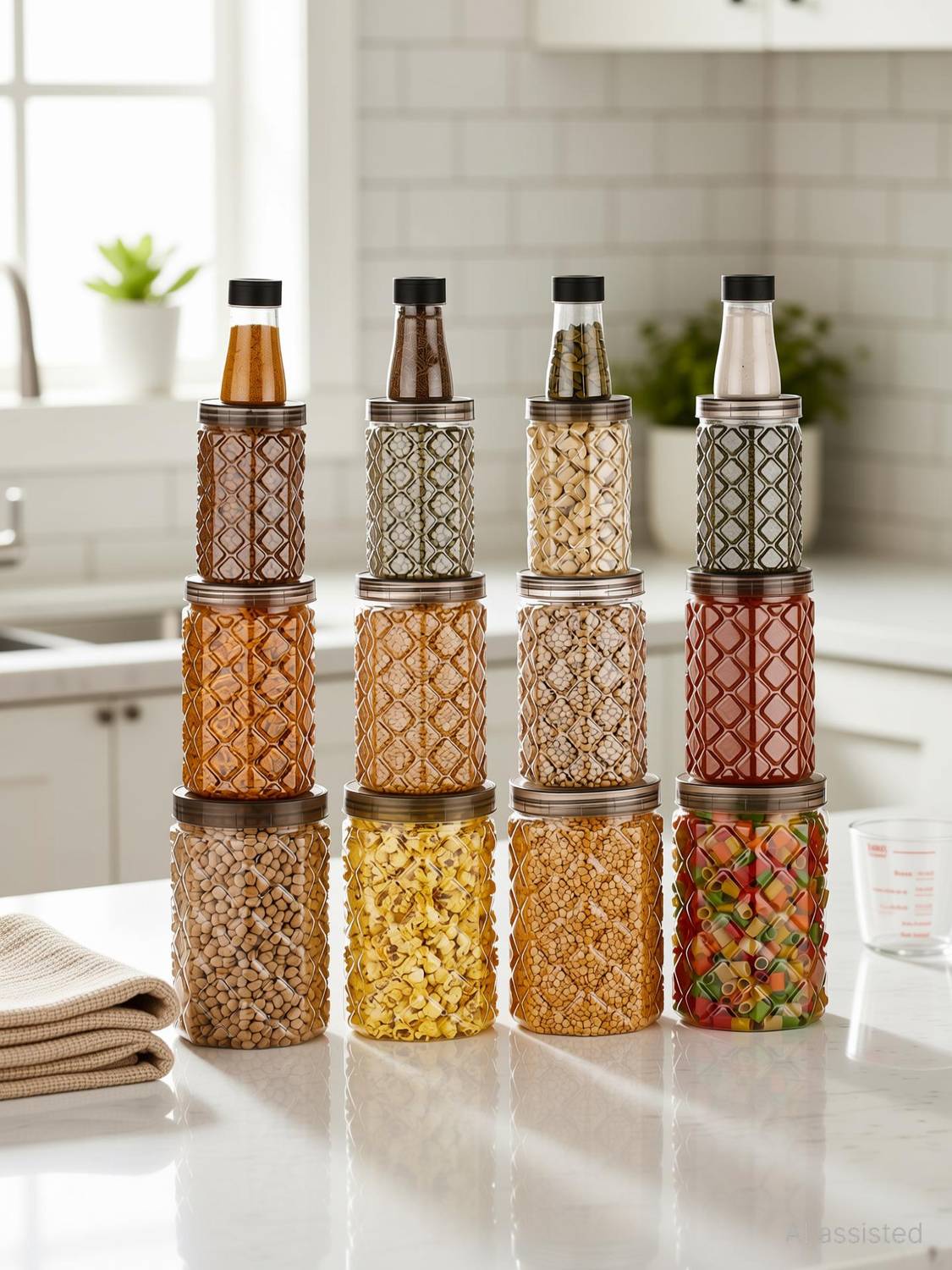AURUMWARE Plastic Cookie Jar  - 1200 ml