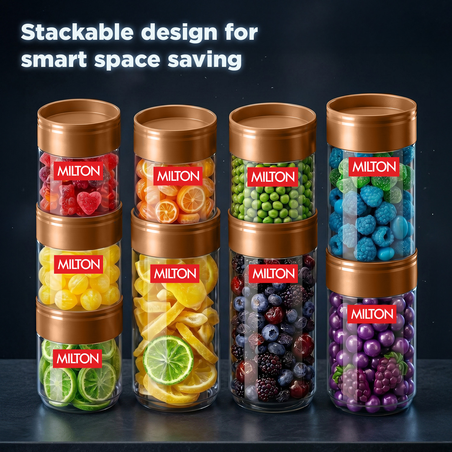 Image of MILTON Glass Utility Container - 360 ml, 680 ml, 890 ml