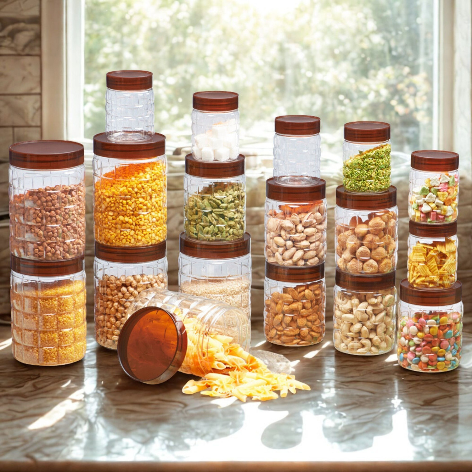 Image of SCL Steelo Plastic Grocery Container - 300 ml, 600 ml, 1.2 ml