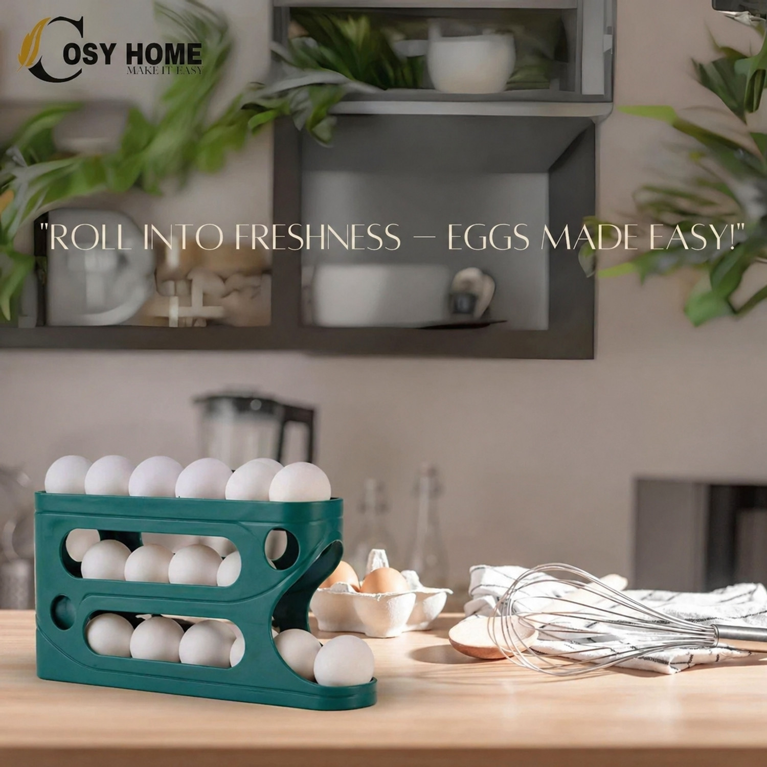 Image of Cosy Home Make It Easy Plastic Egg Container - 2 dozen