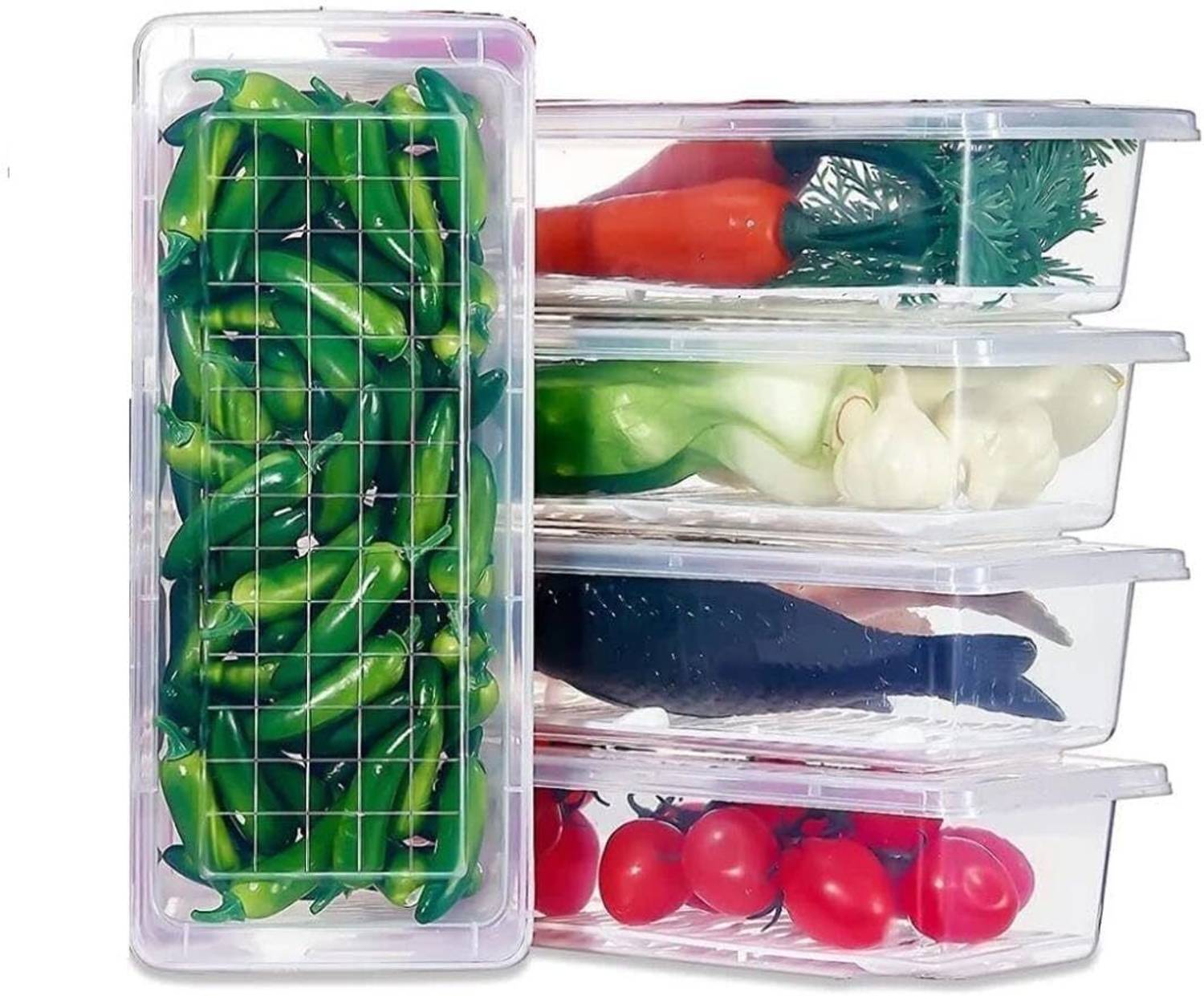 AK10ZONE Plastic Fridge Container - 1500 ml