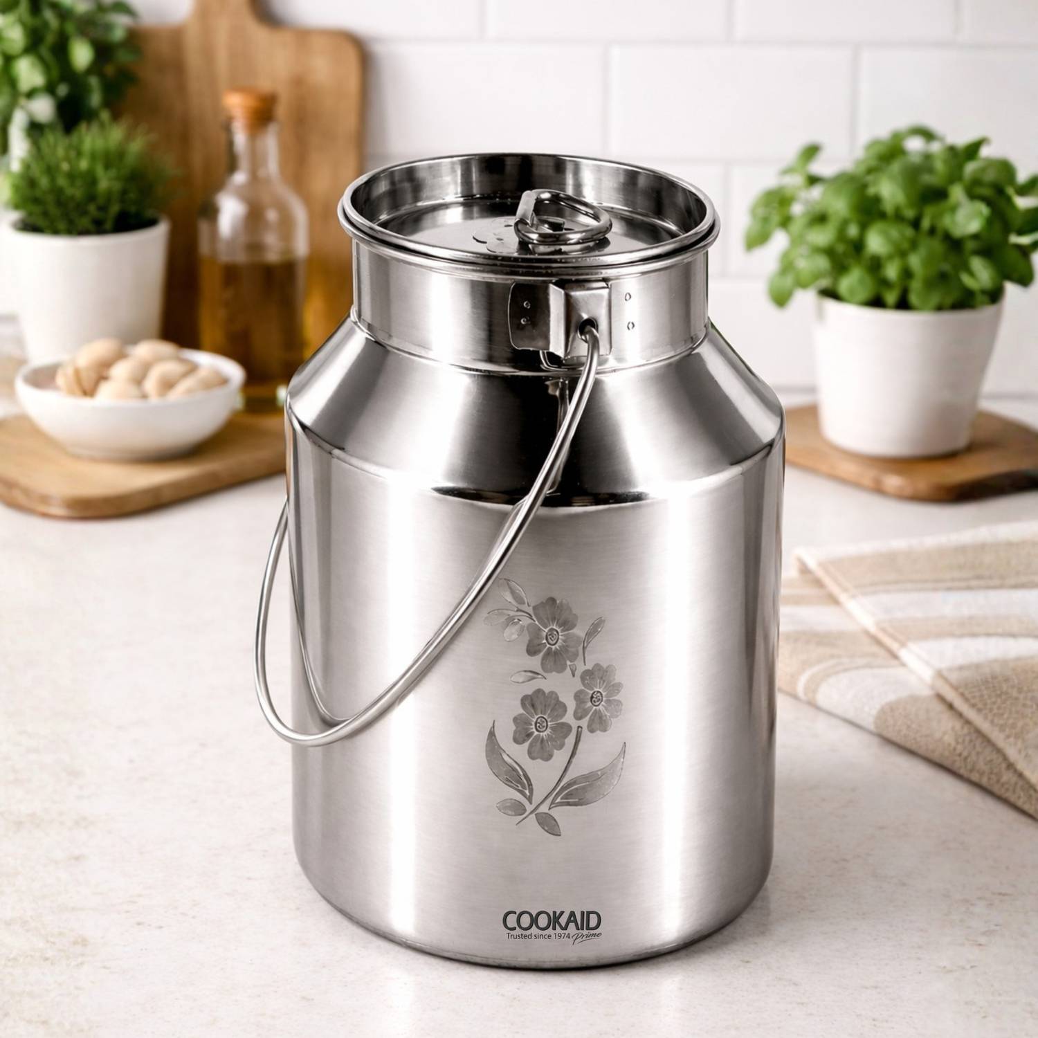 CookAid Stainless Steel Milk Container - 5 L Price in India - Buy