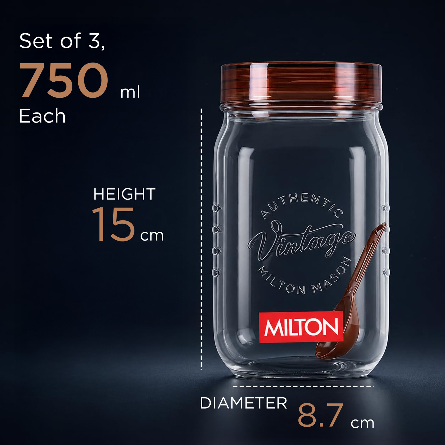 Image of MILTON Plastic, Polypropylene Utility Container - 750 ml