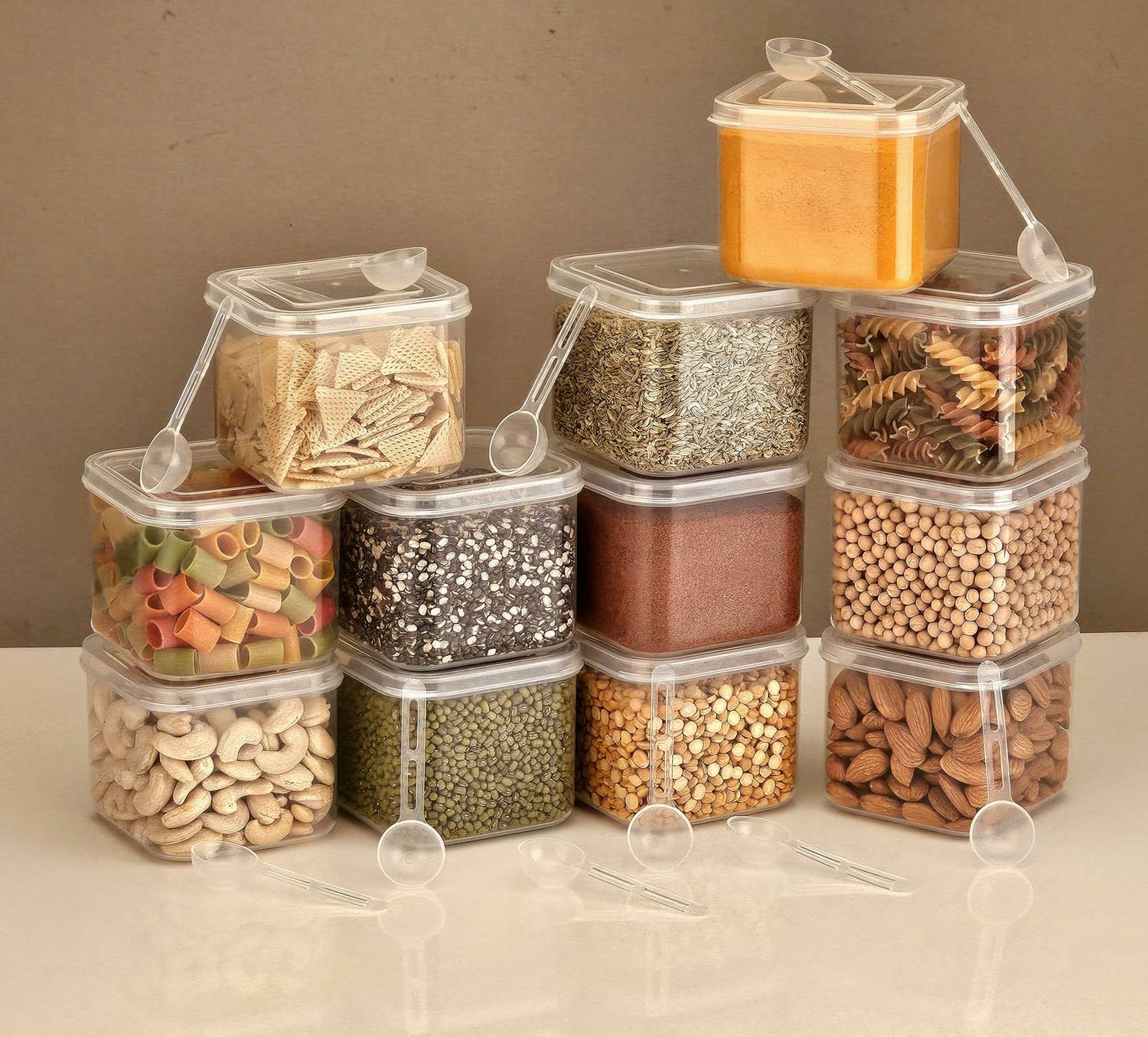 AMBIOUS Plastic Grocery Container - 500 ml