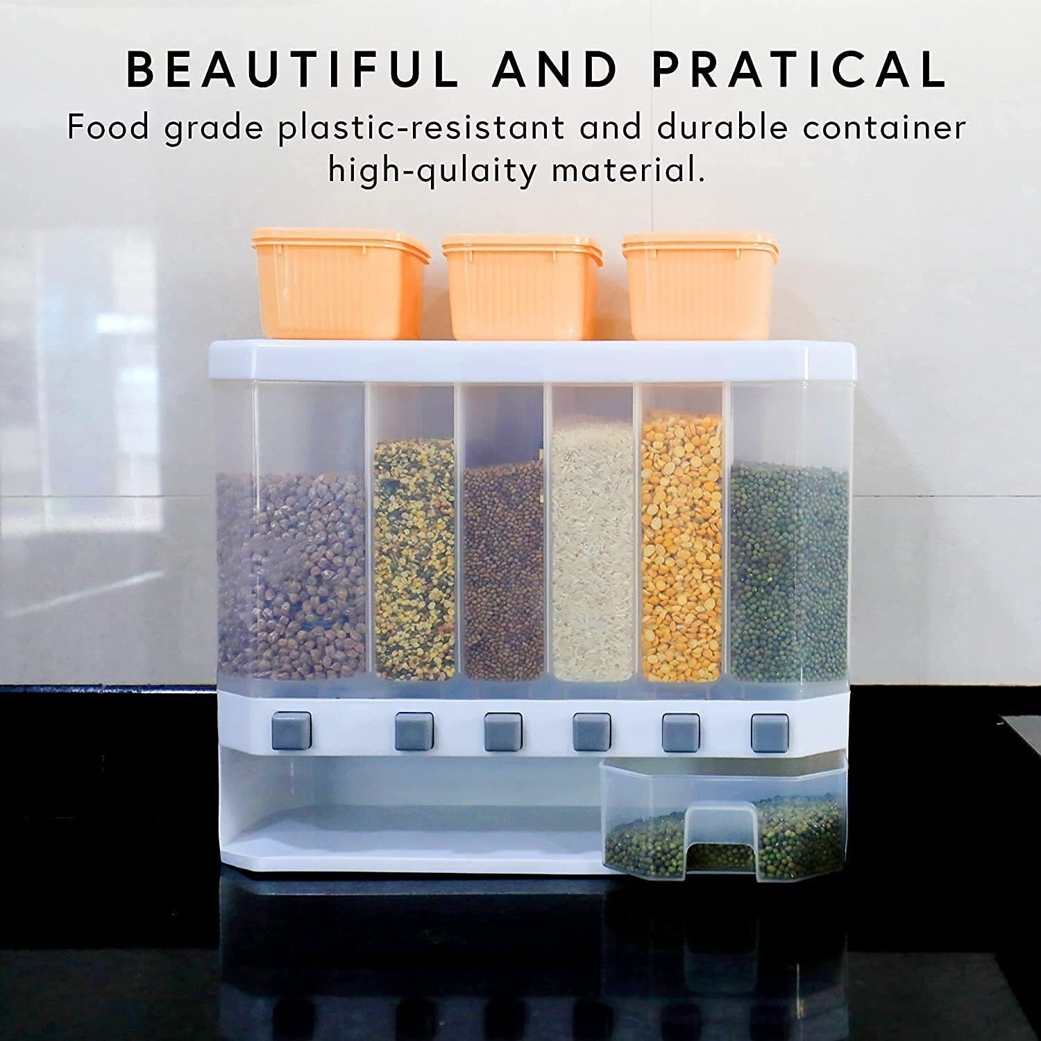 Image of BRIGATTES Plastic Cereal Dispenser - 1000 ml
