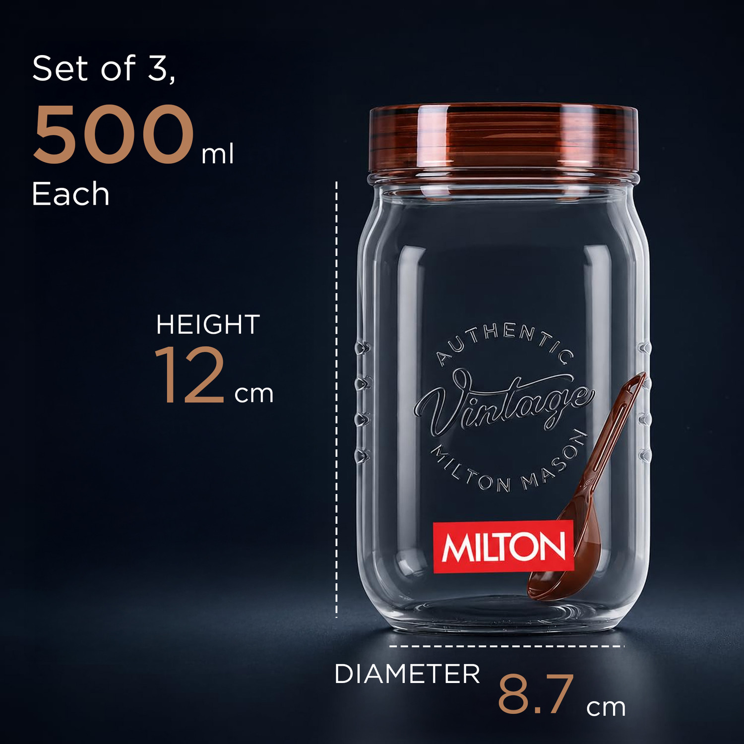 Image of MILTON Plastic, Polypropylene Utility Container - 500 ml