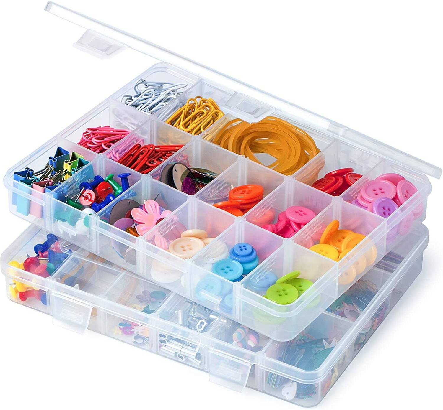 TINSUHG 36-Compartment Transparent Jewelry Beads Organizer Box - Image 5