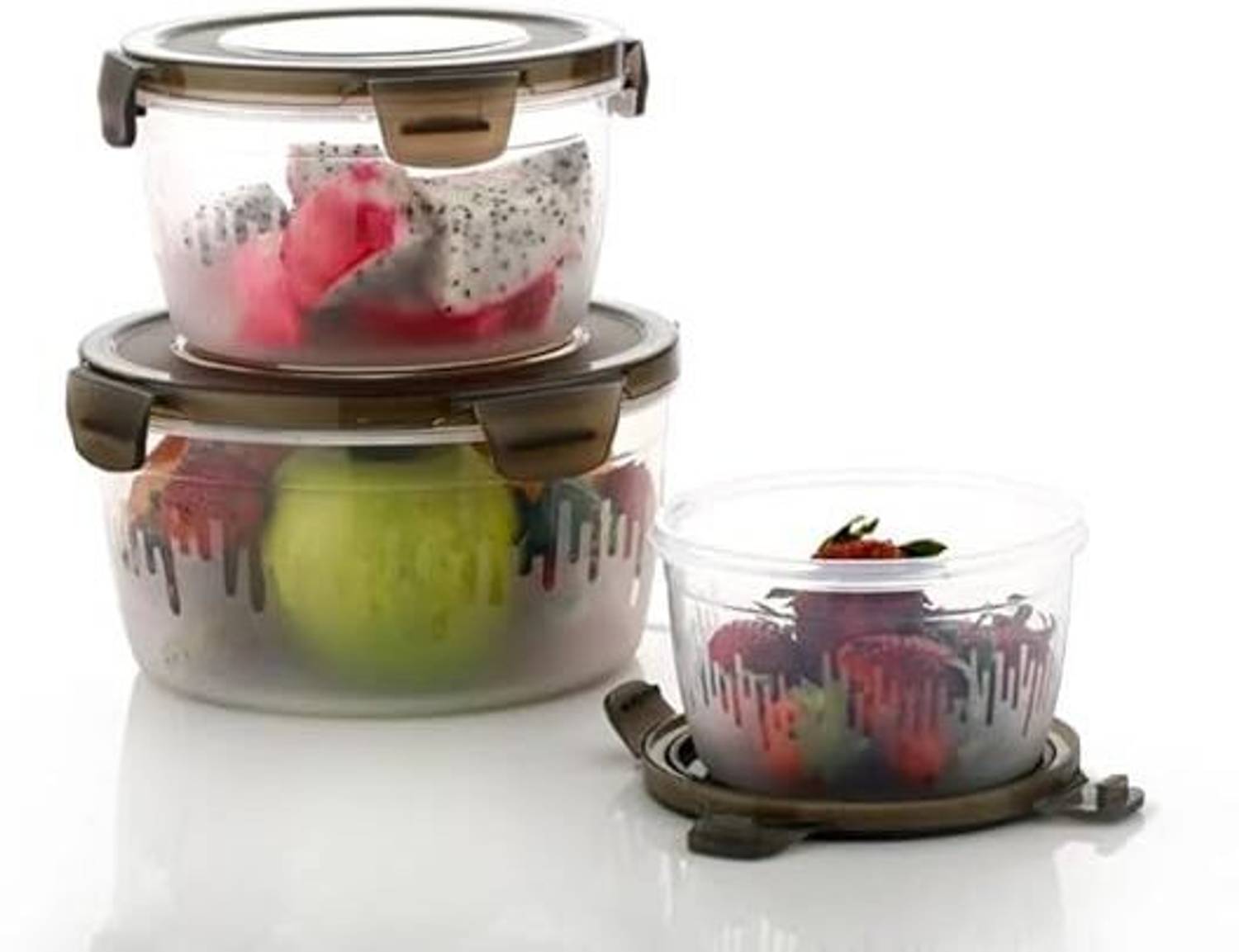 Ashirvad Plastic Grocery Container  - 1800 ml, 1200 ml, 600 ml