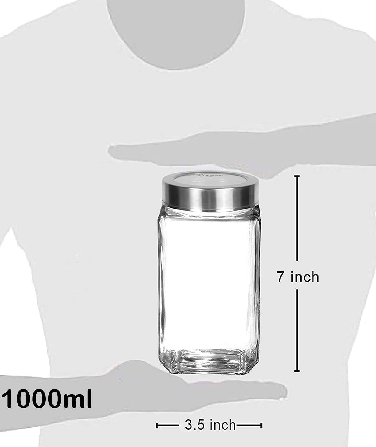 AUXWELL Glass Pickle Jar 1000 ml Pack of 2 - Image 5