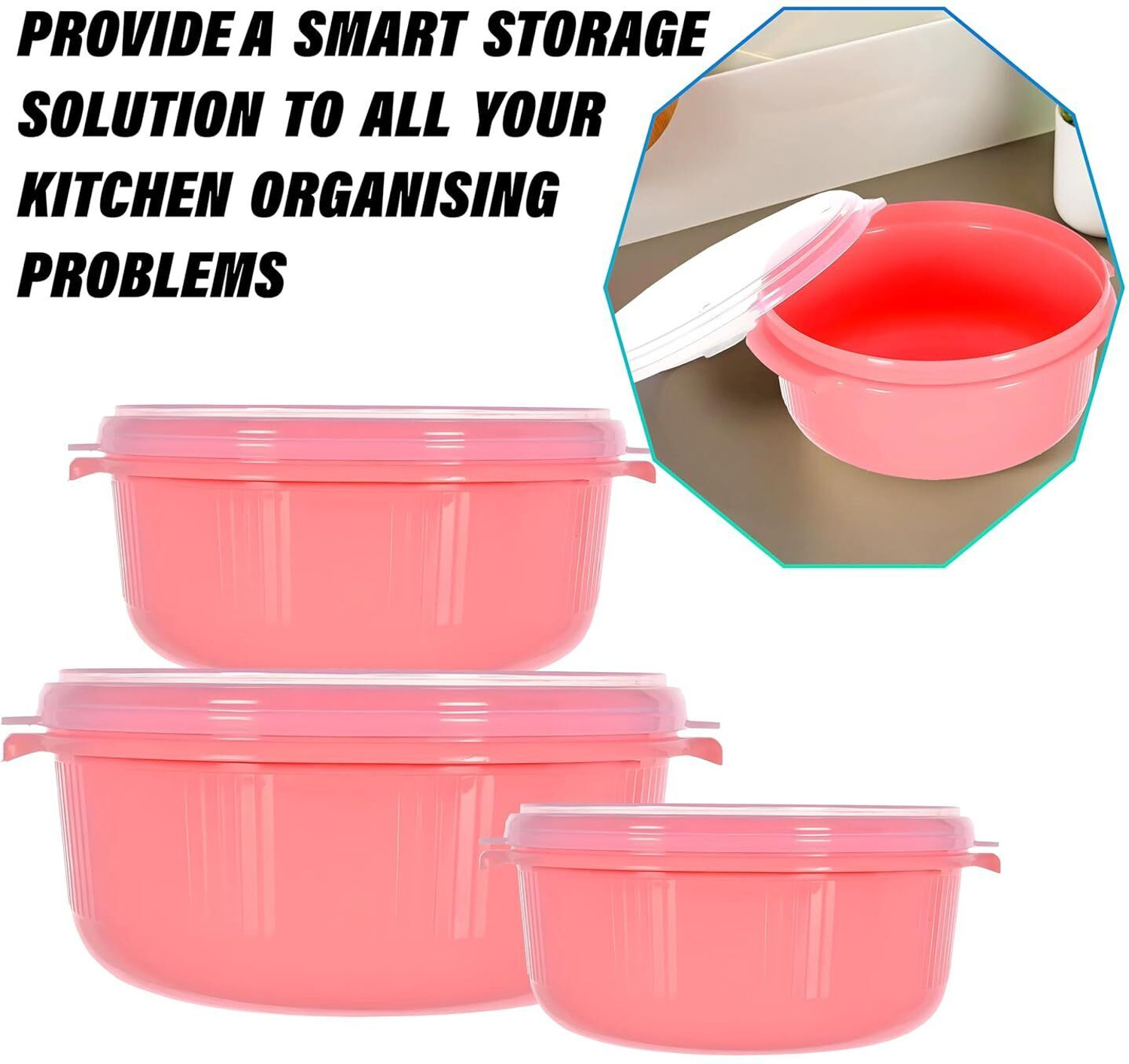 Image of HOMESTIC by Kuber Industries Plastic Utility Container - 3200 ml