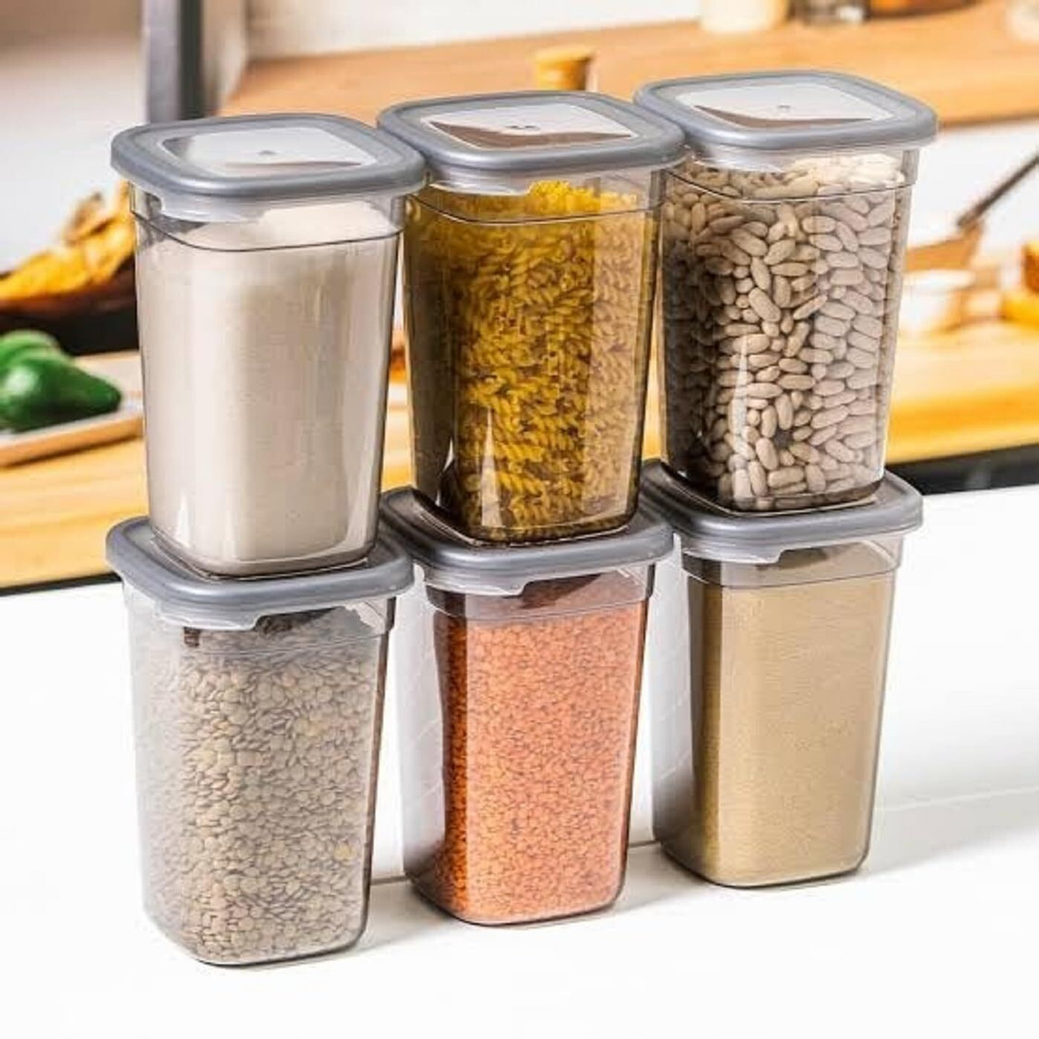 Image of Homemet Plastic Grocery Container - 1200 ml