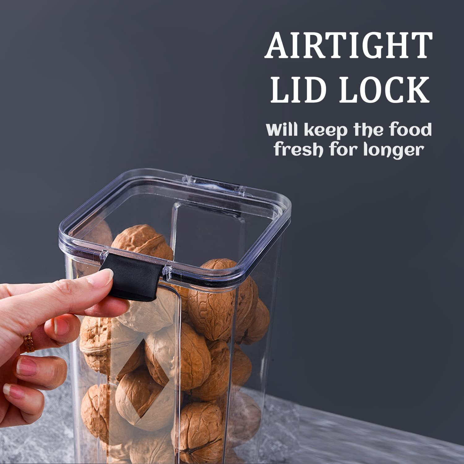 Image of ORVYNLIVING Plastic Grocery Container - 1200 ml