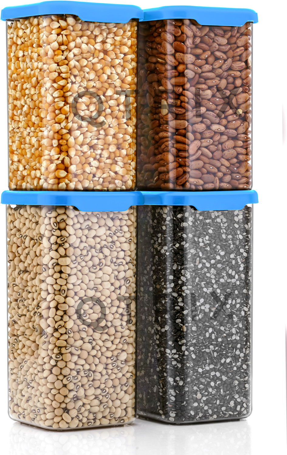 Image of Qtrix Plastic Grocery Container - 1100 ml, 1500 ml