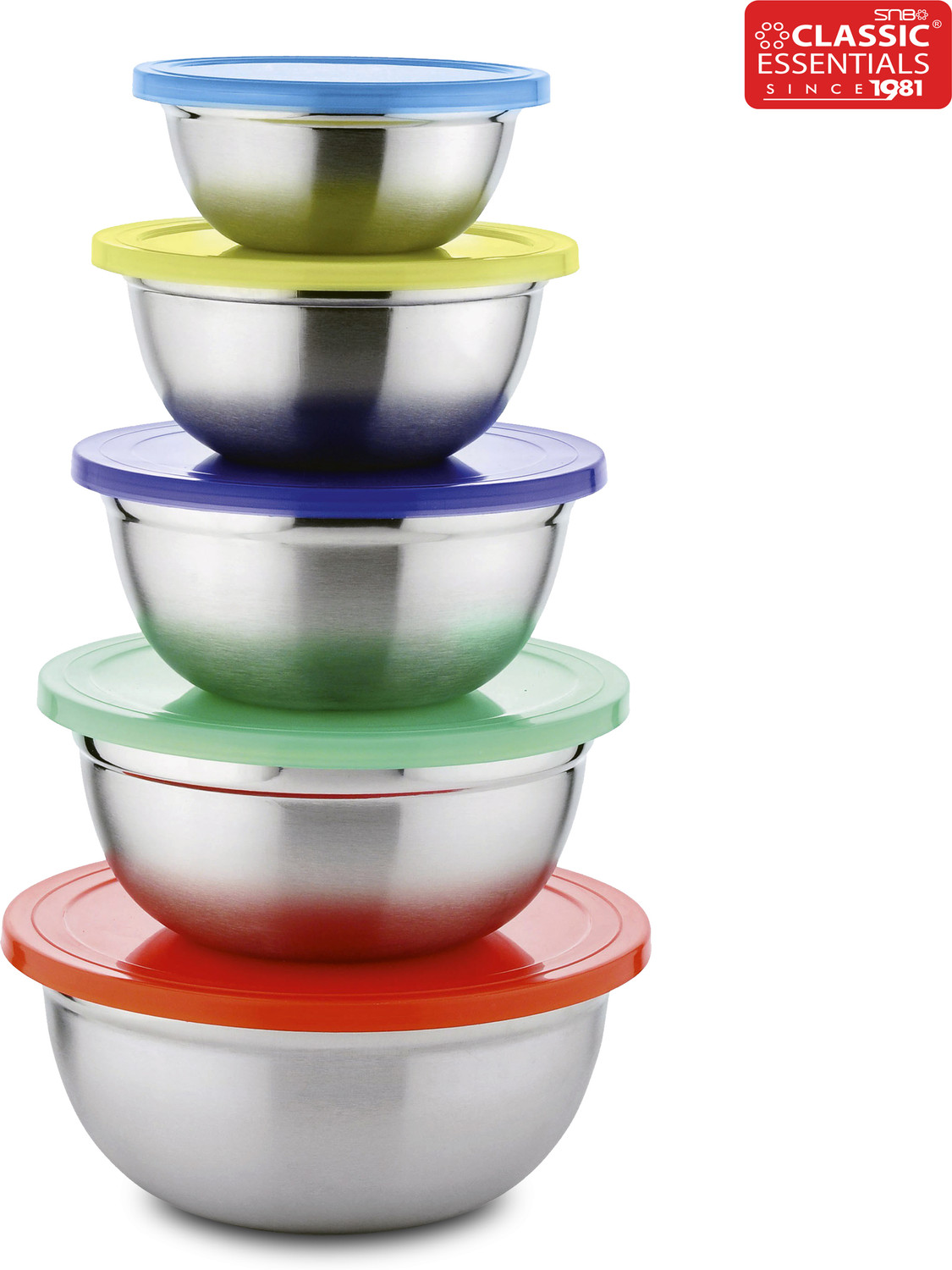 Image of Classic Essentials Steel Fridge Container - 1800 ml, 900 ml, 1400 ml, 600 ml, 350 ml