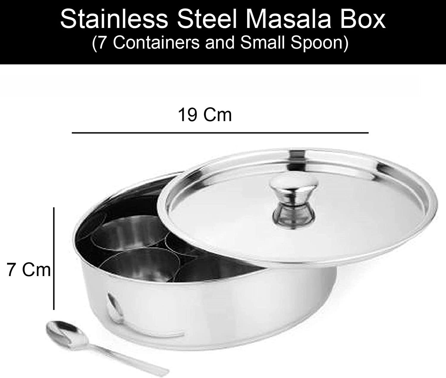Image of ERcial Store Pack of 1 Steel Utility Container - 1 L Silver