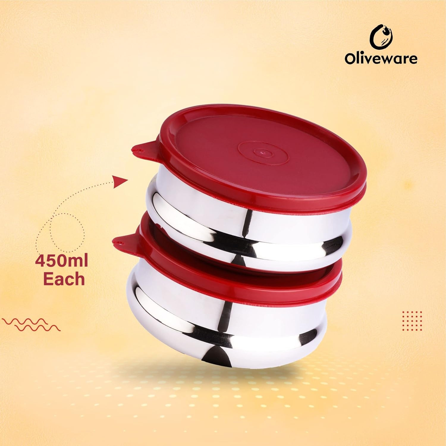 Image of Oliveware Steel Utility Container - 900 ml