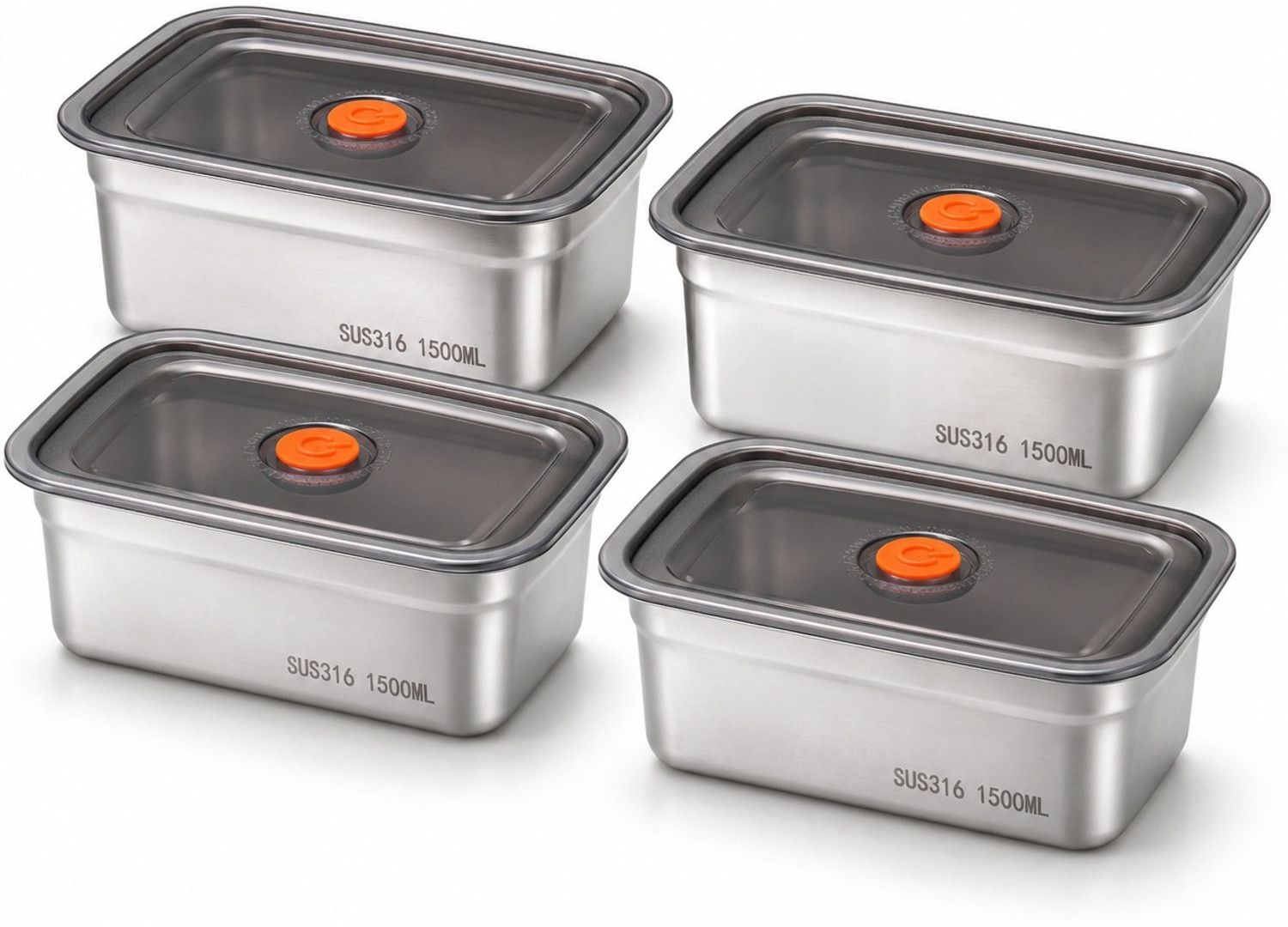 SNIZHY Stainless Steel, Plastic Fridge Container  - 1500 ml