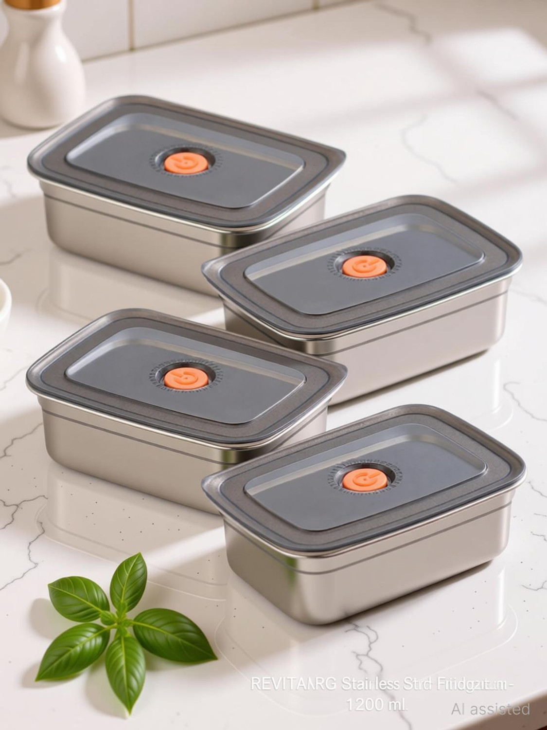 Image of REVATAKG Stainless Steel Fridge Container - 1200 ml