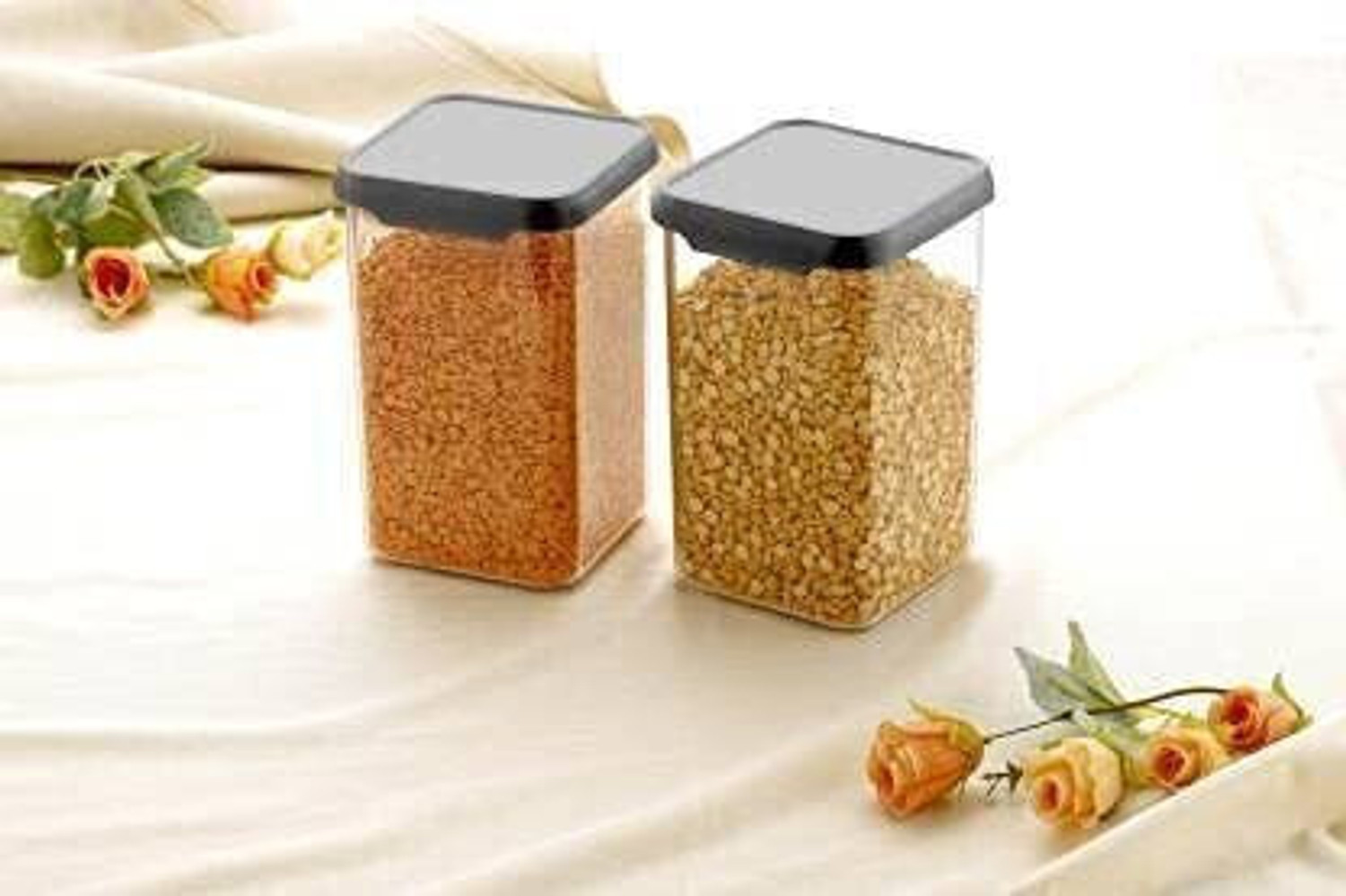 Image of Qtrix Plastic Grocery Container - 1100 ml, 500 ml