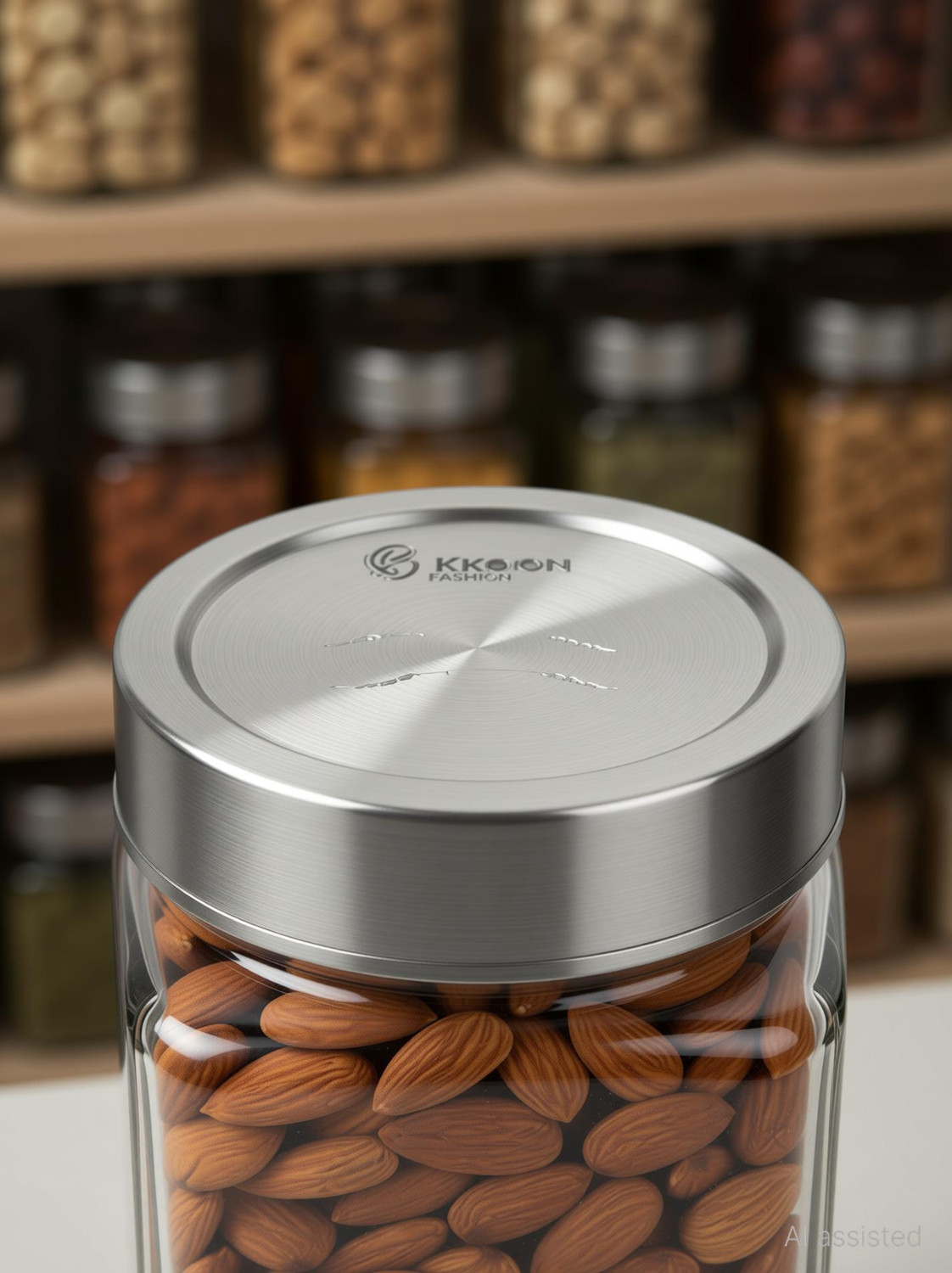 Image of KKO FASHION Glass Grocery Container - 1100 ml