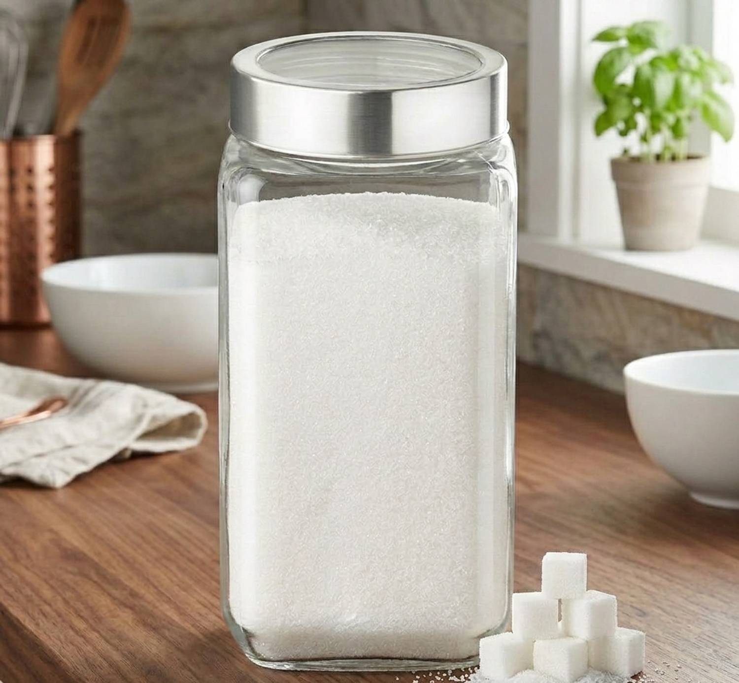 Borzor Glass Cookie Jar  - 1000 ml